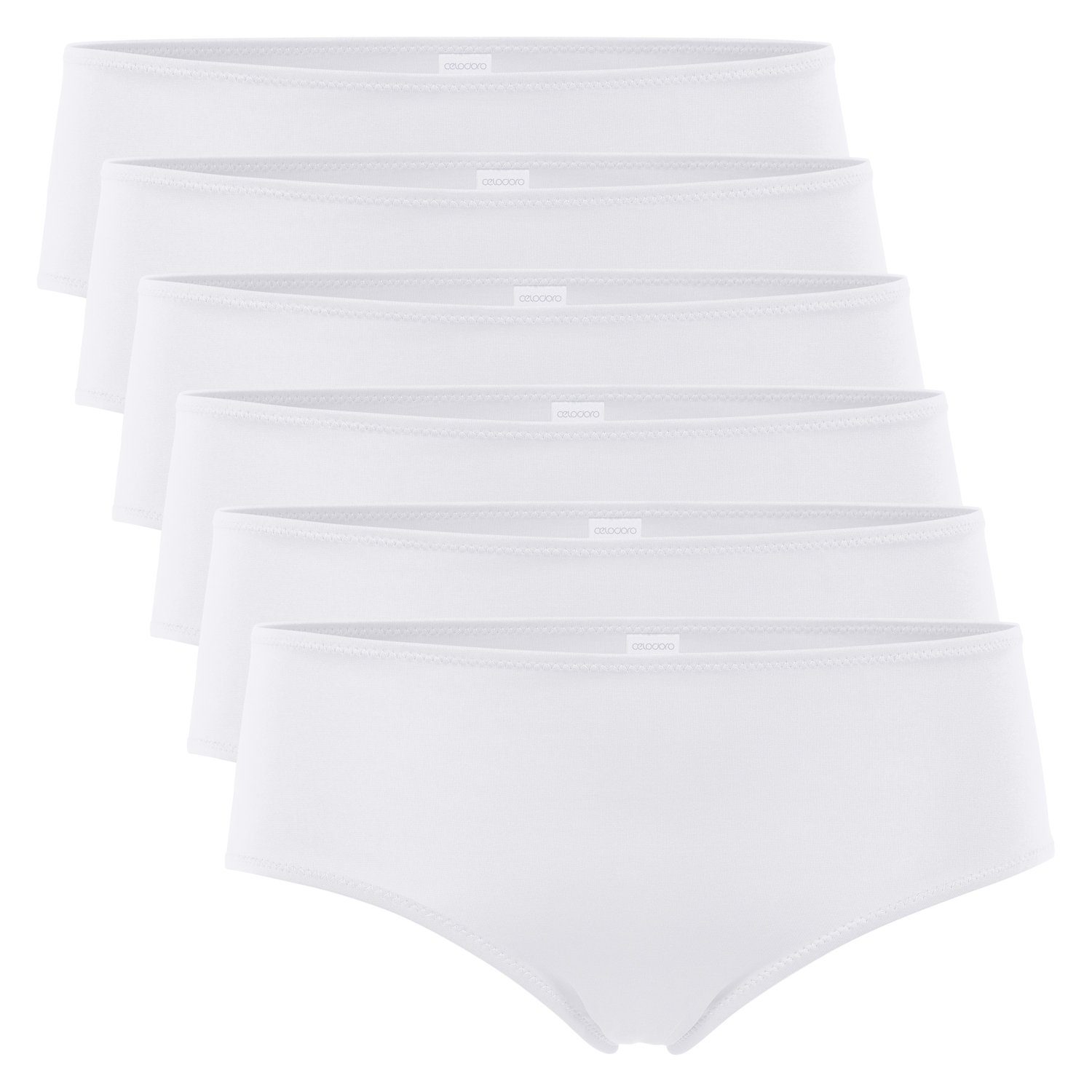 Pack) Panty Quick Hipster (6er Panty celodoro aus Weiss Panties Dry-Fasern Damen