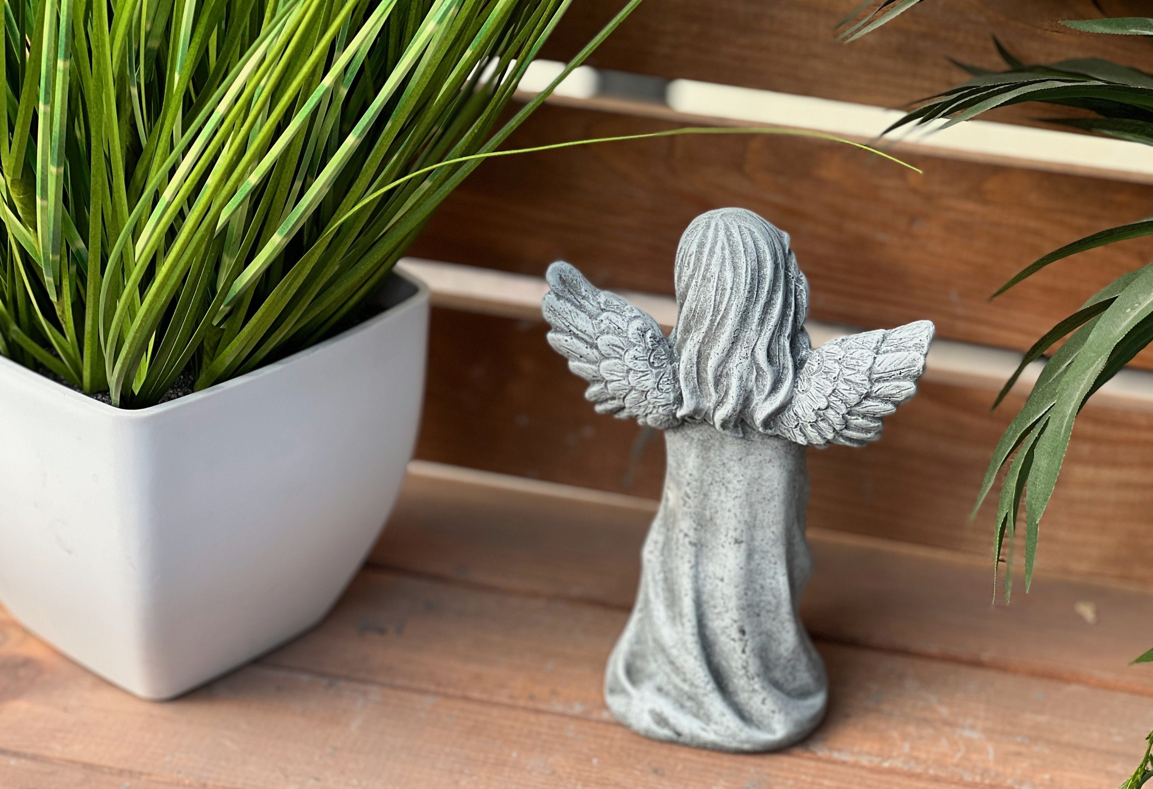 Stone and Style Engelfigur Frostfeste Steinfigur betender Engel stehend – Bild 4 von 5