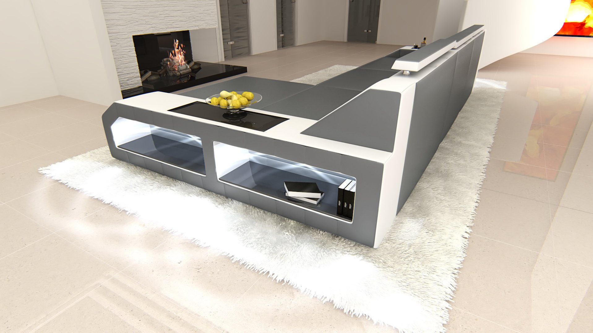 Sofa Dreams Ecksofa Ledercouch Sofa Leder Arezzo L Form Ledersofa, Couch, m günstig online kaufen