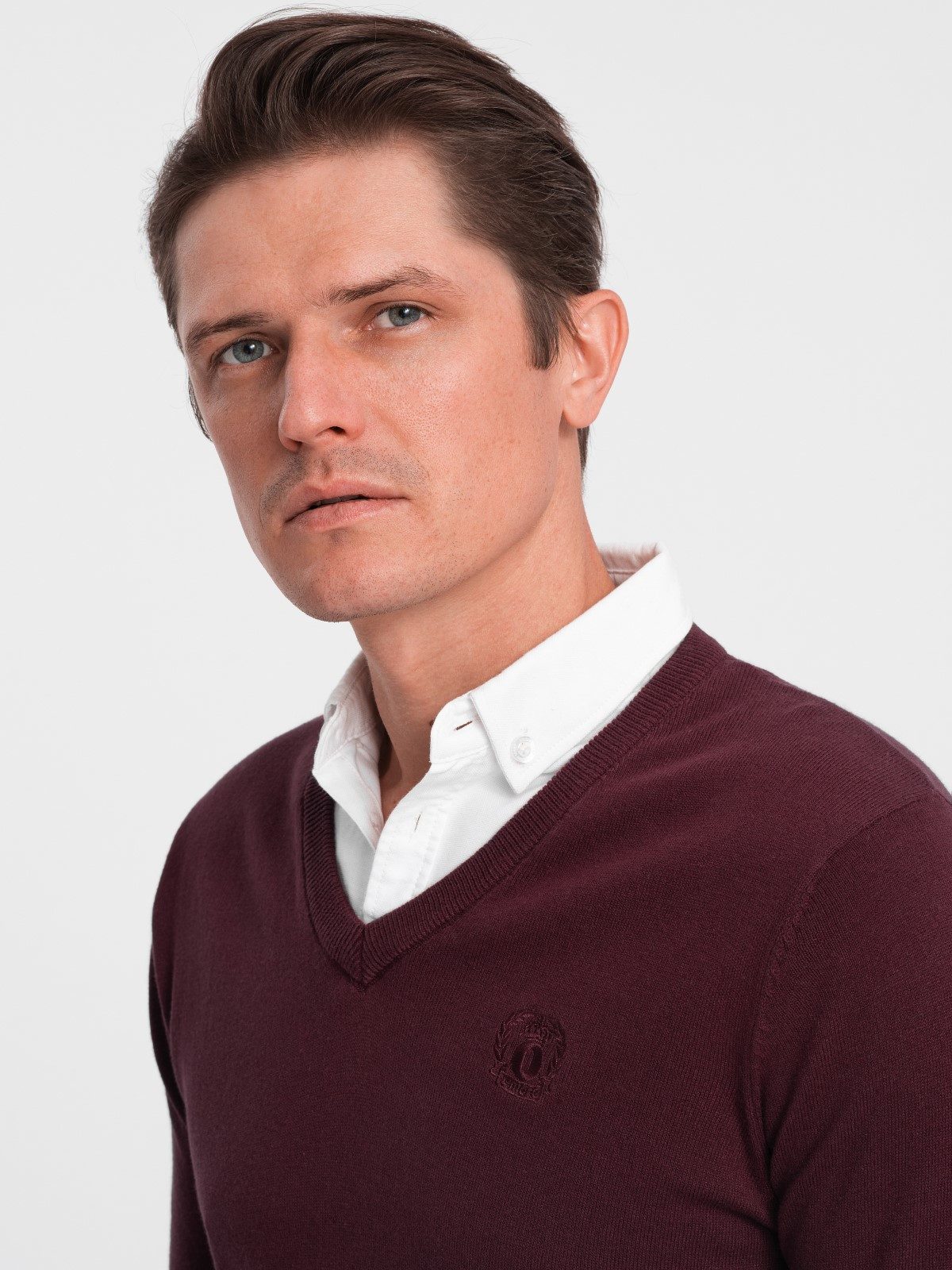 OMBRE V-Ausschnitt-Pullover Herrenpullover mit V-Ausschnitt und günstig online kaufen