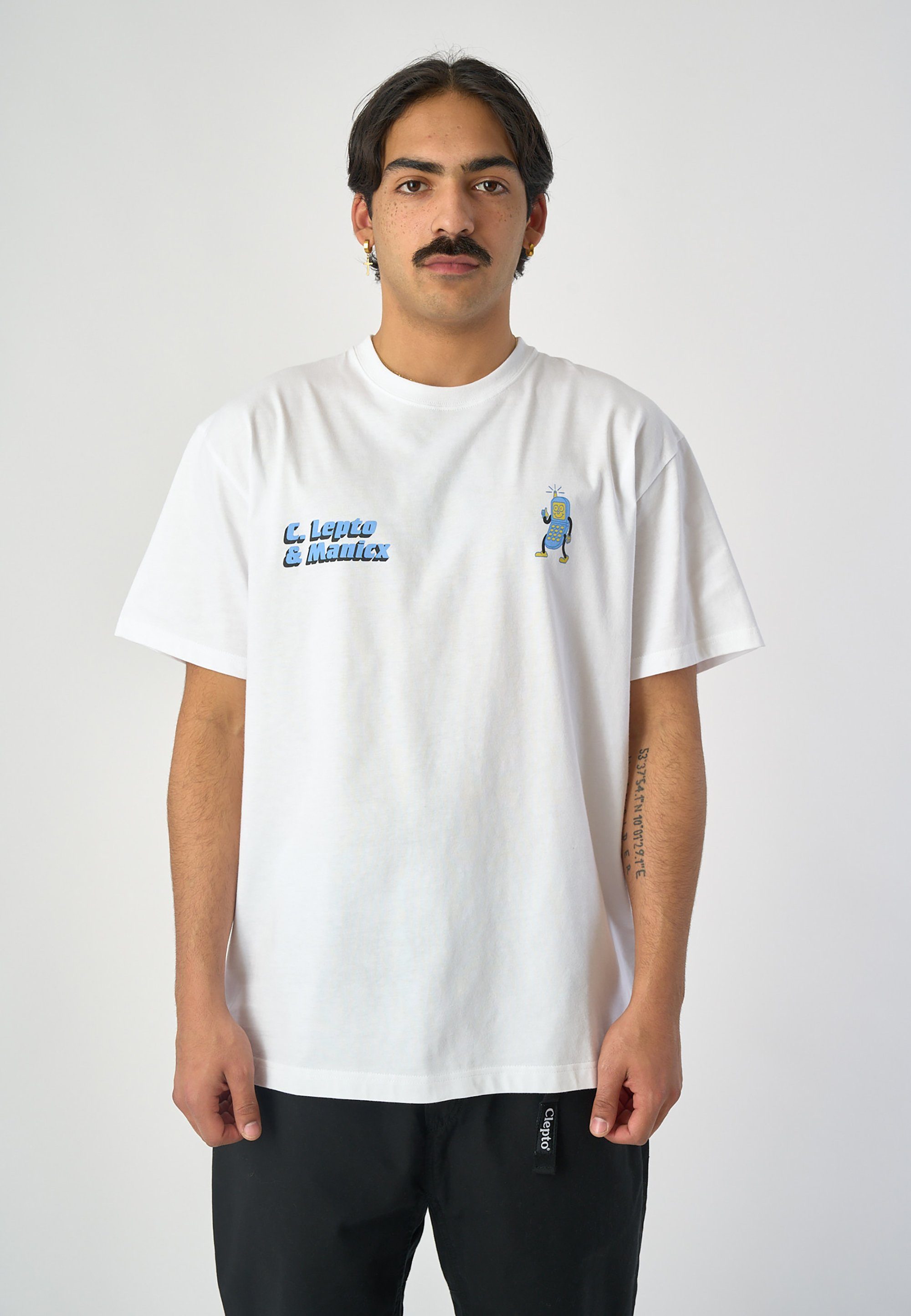 Cleptomanicx T-Shirt Profi mit lockerem Schnitt weiß