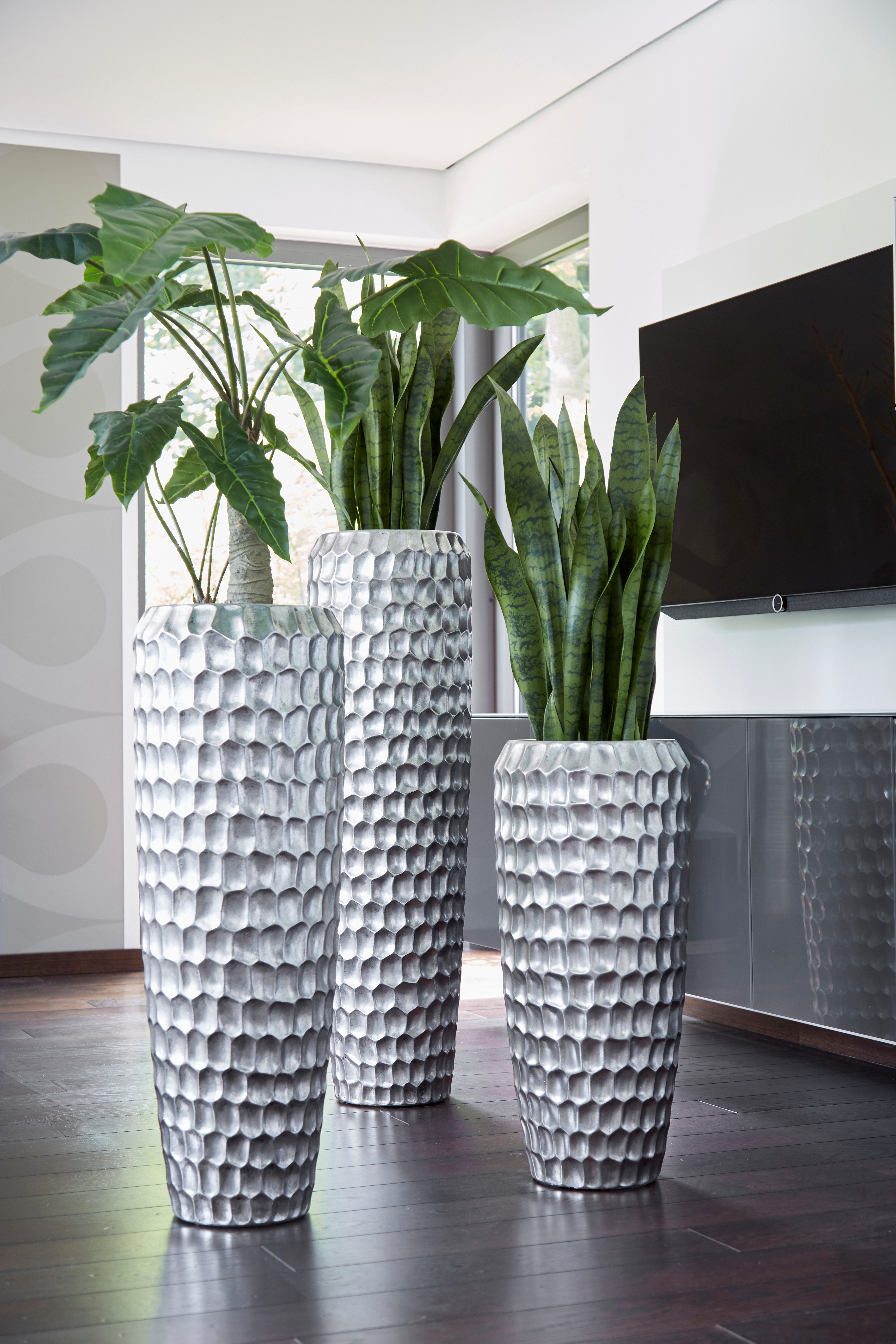 Flingora Bodenvase Celice, mit Einsatz - Fiberglas - Indoor & Outdoor - Sil günstig online kaufen