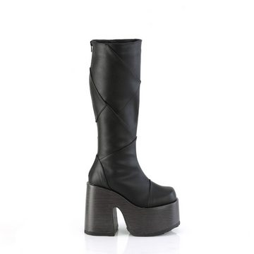 Demonia CAMEL-280 Plateau Stiefel - Schwarz Matt, Demonia High-Heel-Stiefel