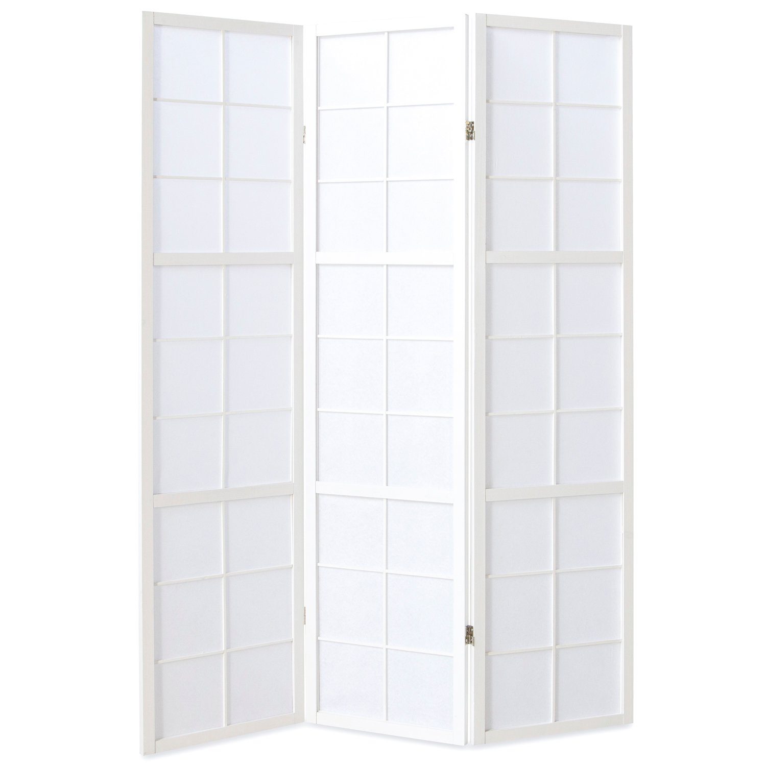 Homestyle4u Paravent Sichtschutz Holz Trennwand Raumteiler Bambus Braun Indoor (3-teilig), 3-teilig, faltbar