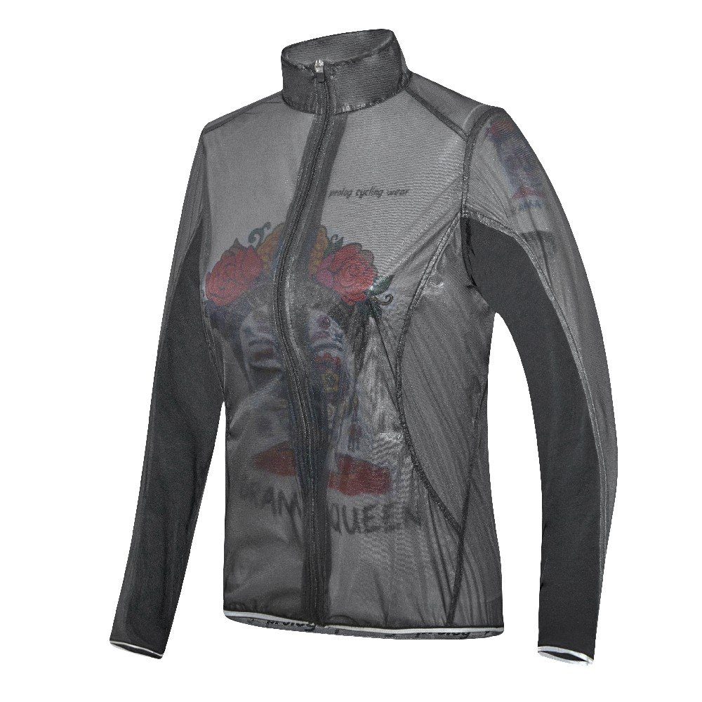 Regenjacke Regenjacke Fahrradjacke Damen „ Race fit Zero Wind & Ware Black“