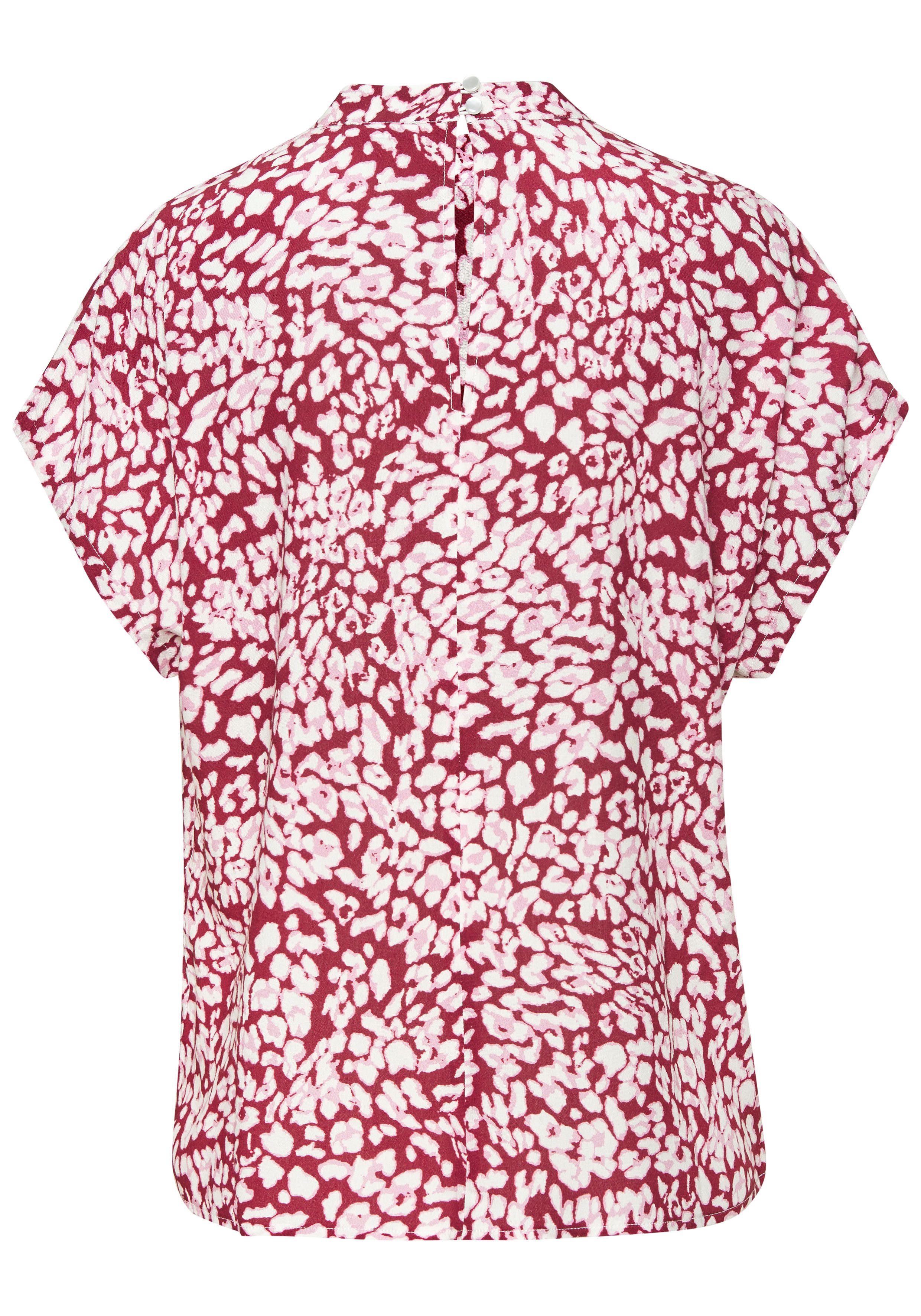 LASCANA Kurzarmbluse mit Alloverdruck, Damenbluse, sportlich elegant