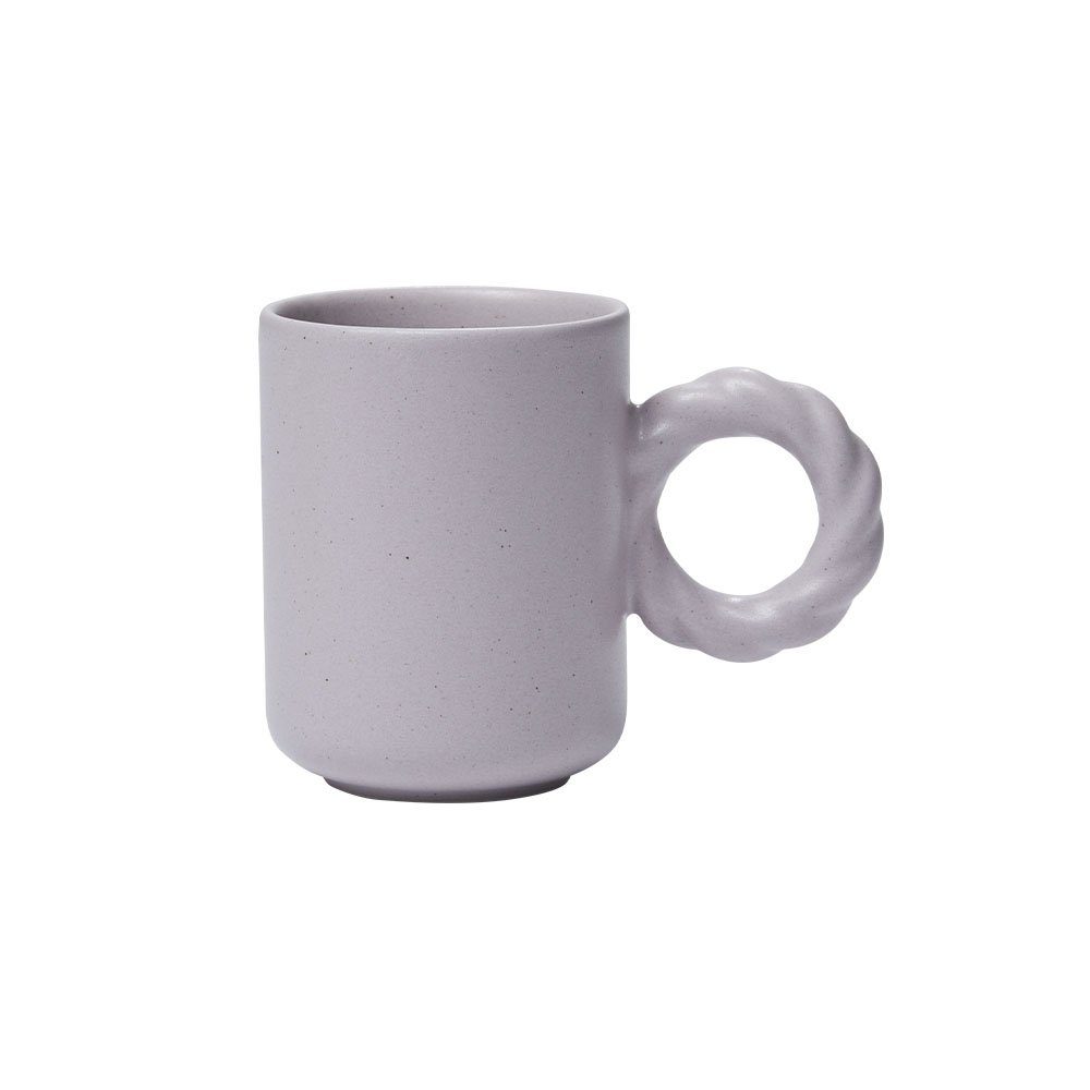 NEOFLAM® Tasse Better Finger Keramiktasse Twist - 300ml Violett, Keramik, 100% natürliche Keramik, Frei von PFOA, Blei & Cadmium