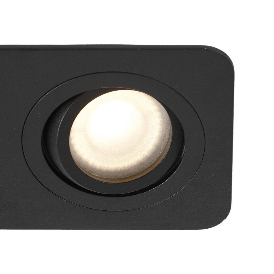 Qazqa LED Einbaustrahler Alberto, ohne Leuchtmittel, Warmweiß, QAZQA Downlight, gu10, Schwarz, Aluminium, Modern