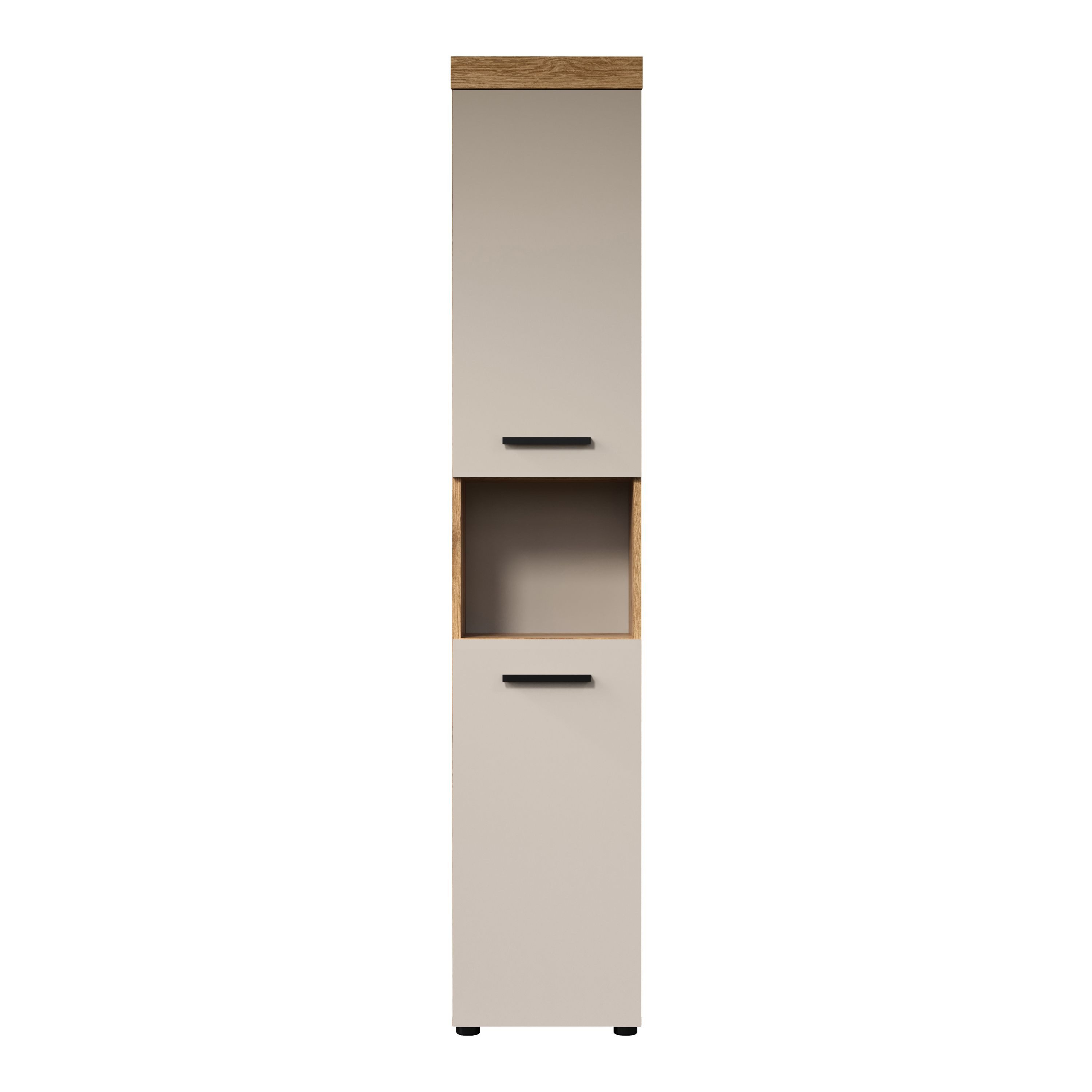 trendteam Hochschrank Badhochschrank Evoke Oak Melamin & Kaschmir B/H/T: 36 / 184 / 31 cm