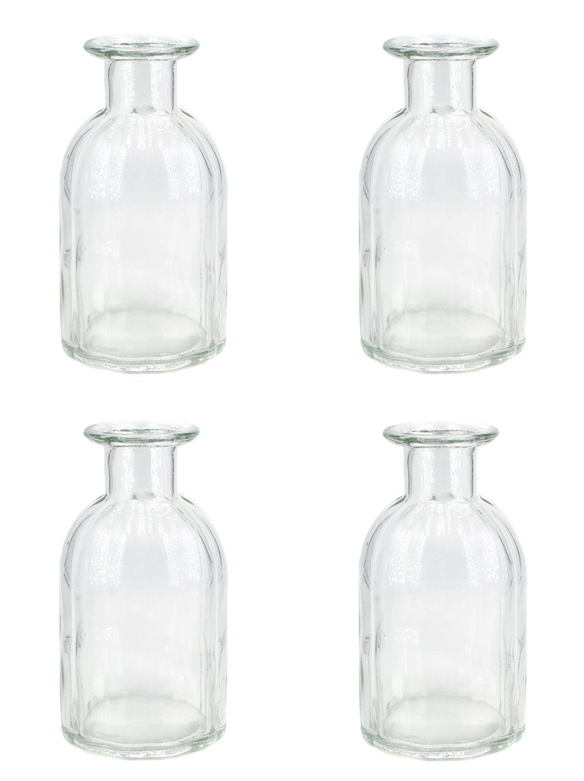 Creativery Dekovase, Vasen Glas gerillt 14cm günstig online kaufen