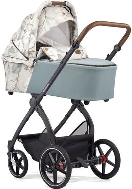 Gesslein Kombi-Kinderwagen FX4 Soft+ mit Aufsatz Swing schwarz, aqua mint, mit Babywanne C3 und Babyschalenadapter