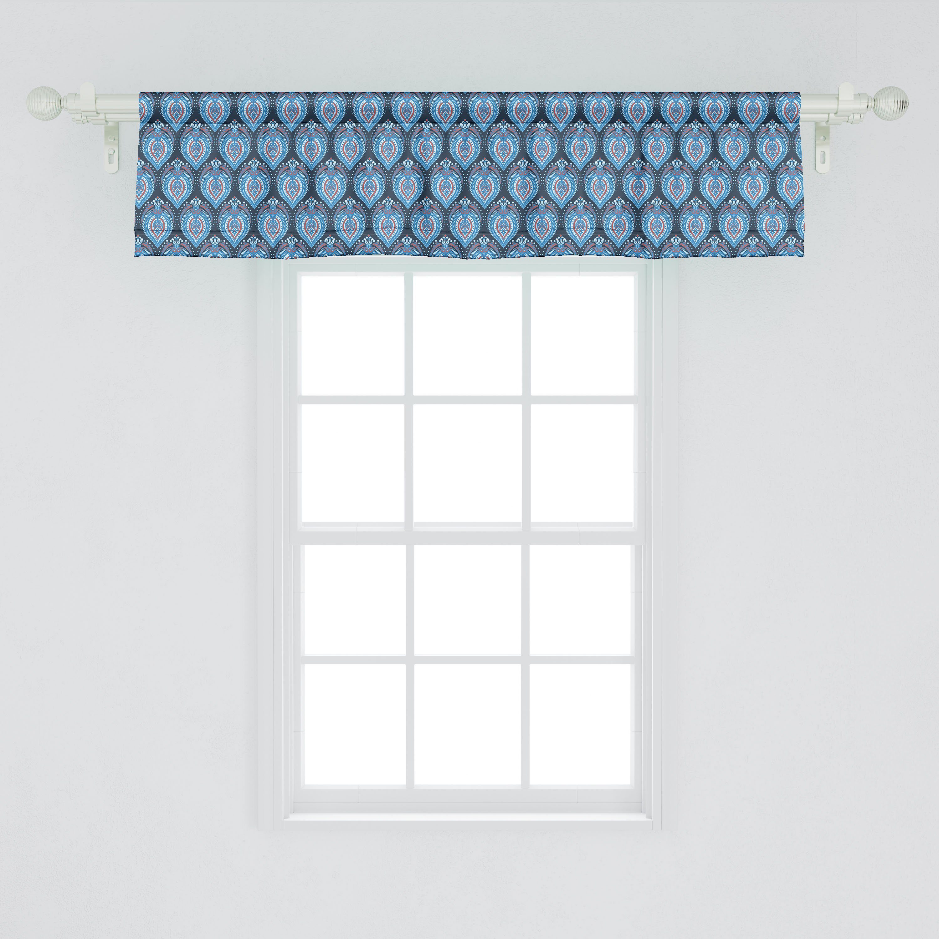 Microfaser, Küche Abakuhaus, Stangentasche, für mit asiatisch Scheibengardine Blumengesteck Dekor Vorhang Volant Schlafzimmer