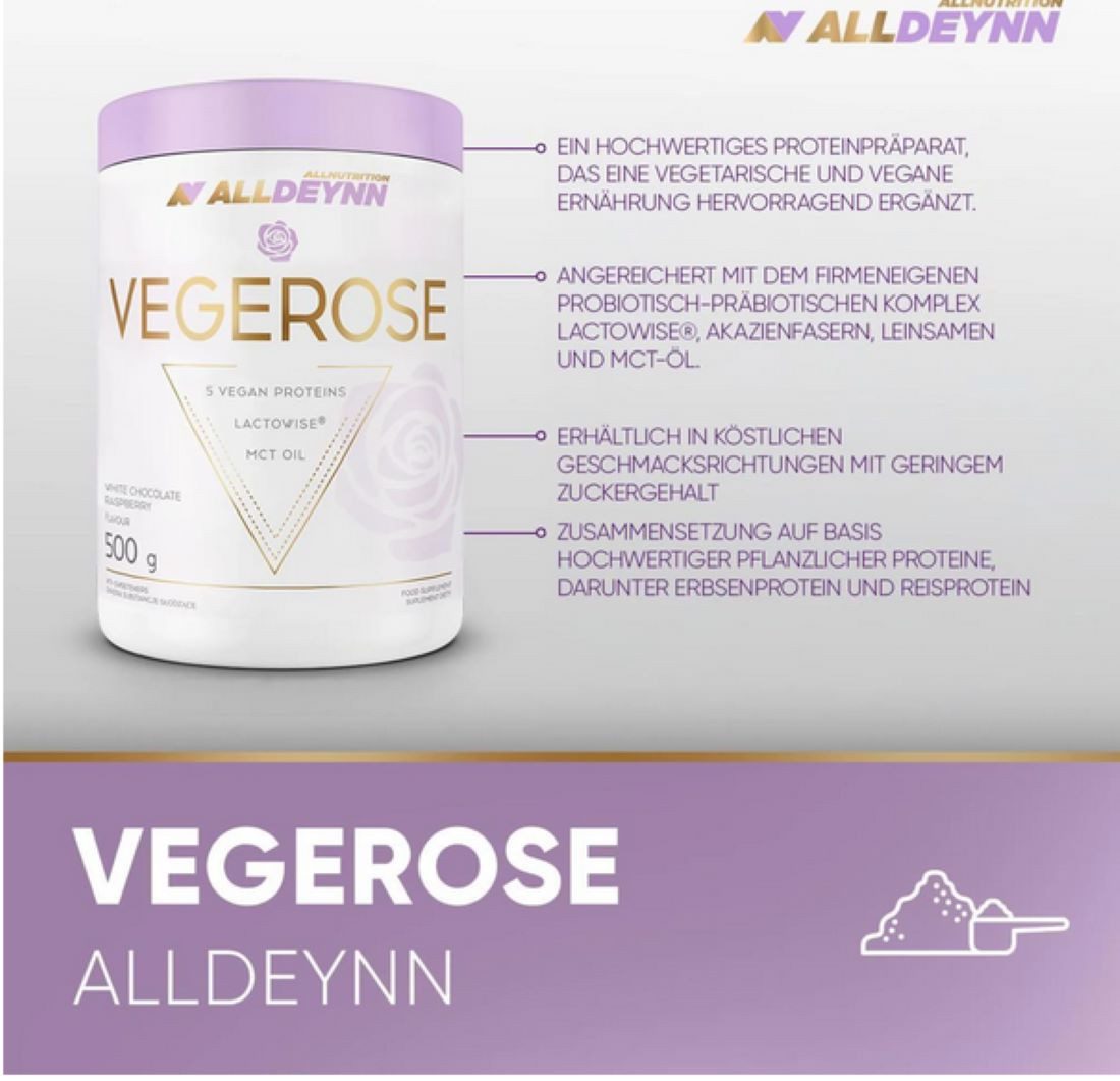 Allnutrition ALLDEYNN Protein VEGEROSE 500g Veganes Eiweiß Pulver