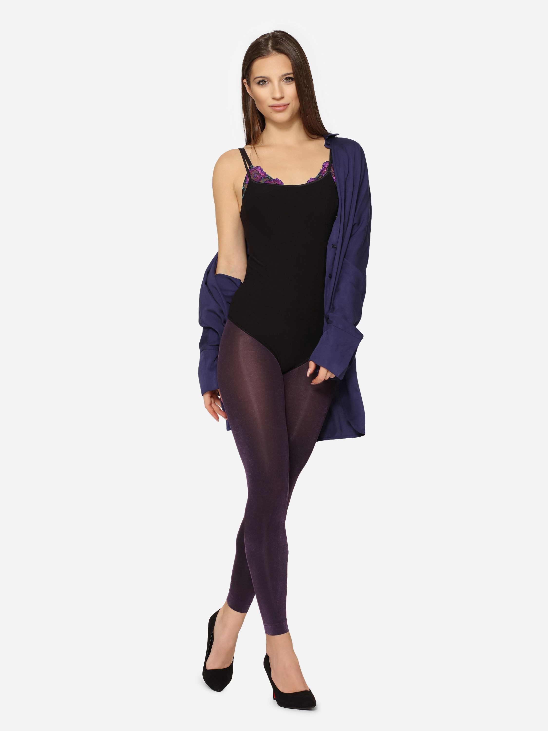 Merry Style Leggings Damen Lange Leggings 60 DEN MSFI029 (1-tlg) elastischer Bund