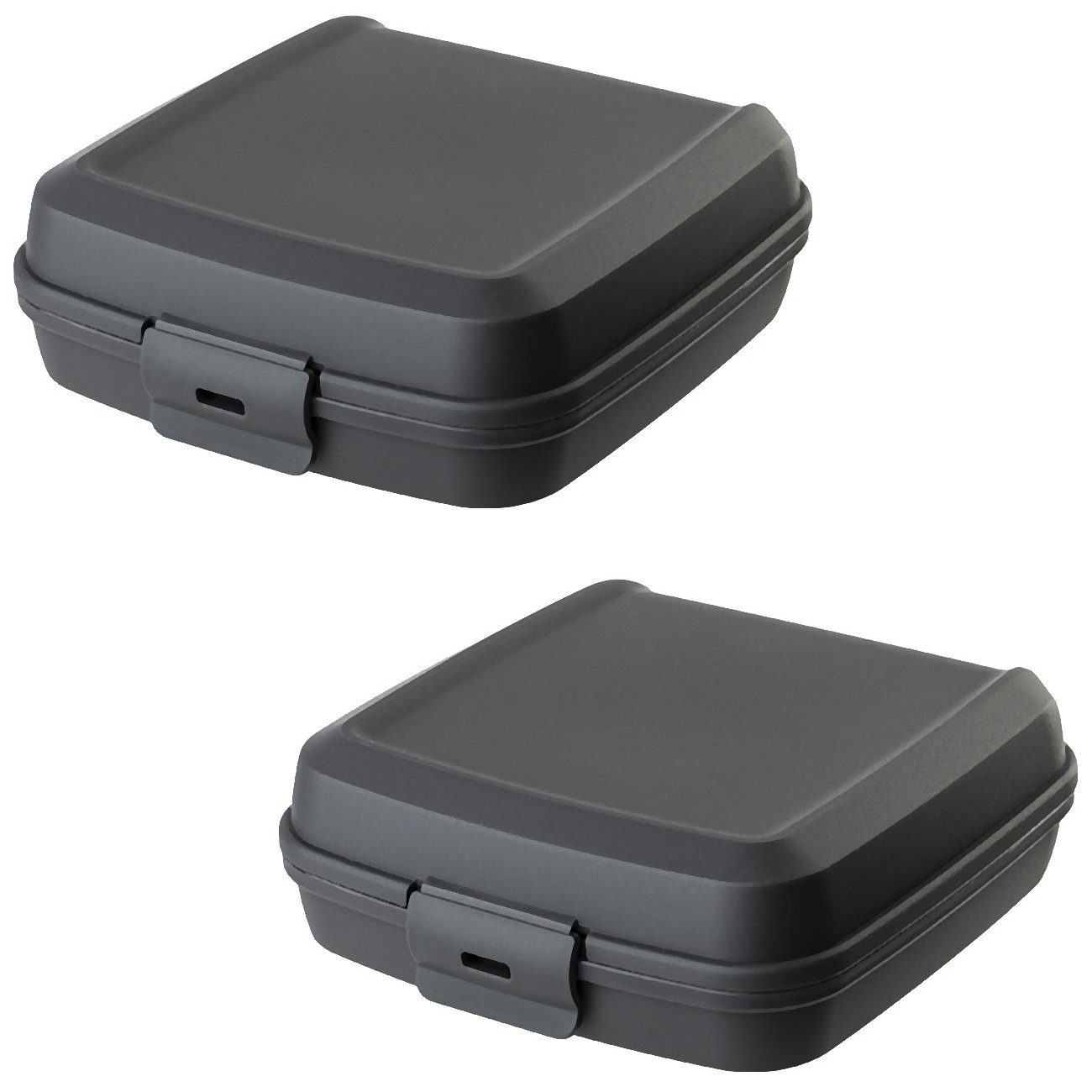 Engelland Lunchbox Brotdose mit Klickverschluss, Kunststoff (BPA-frei), (Vorteils-Set, 2-tlg., Ideal für Schule, Kindergarten und Arbeit), BPA frei, robuster Kunststoff, spülmaschinengeeignet