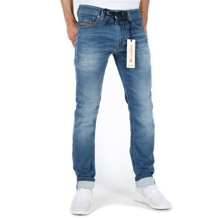 Diesel Slim-fit-Jeans Herren Jogg Jeans Stretch Hose Mittel Blau Thommer CB-NE 069BB