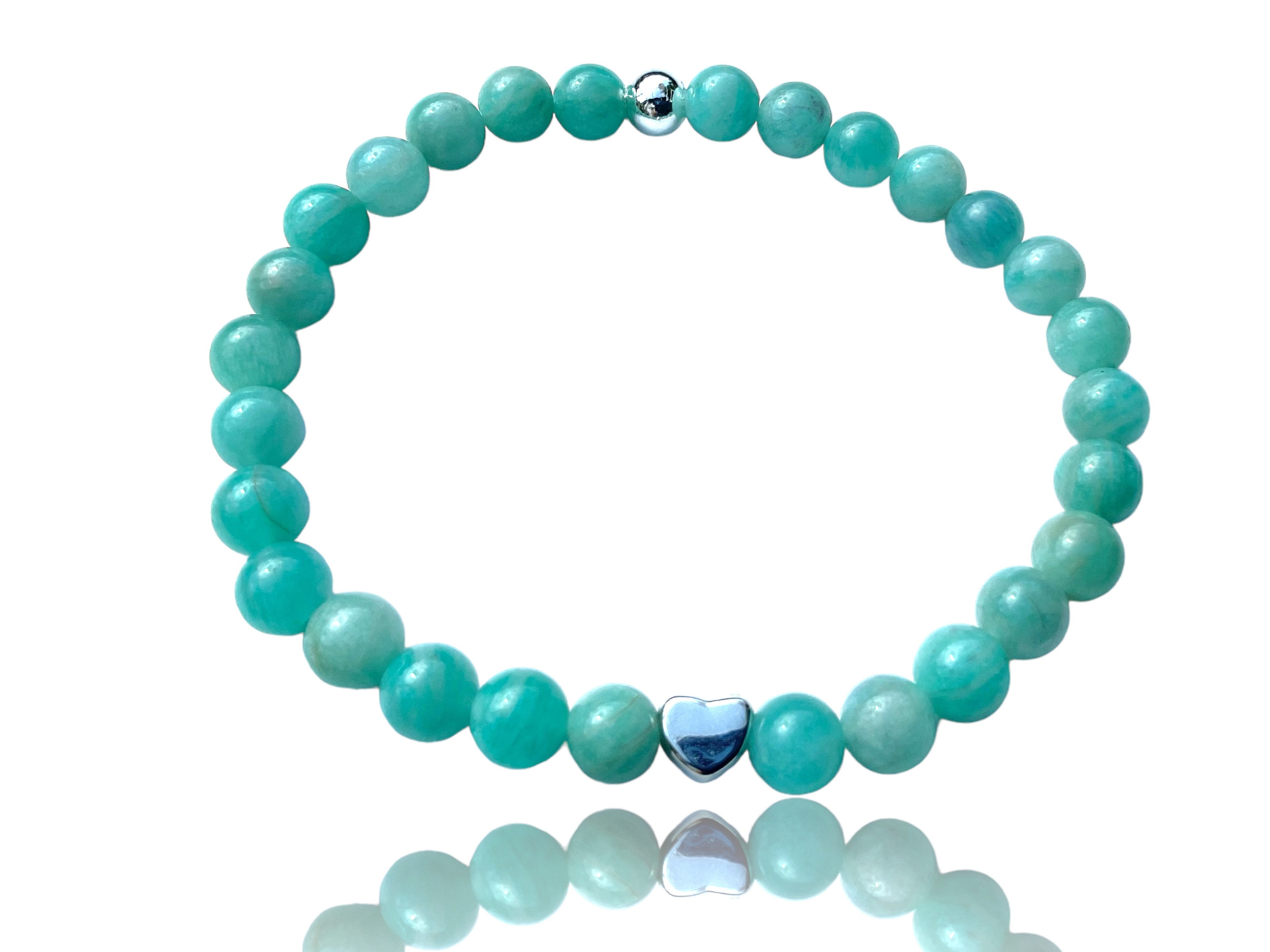 Steinfixx® Perlenarmband Amazonit "Ice" mit 925 Silberperle und edler Gesch günstig online kaufen