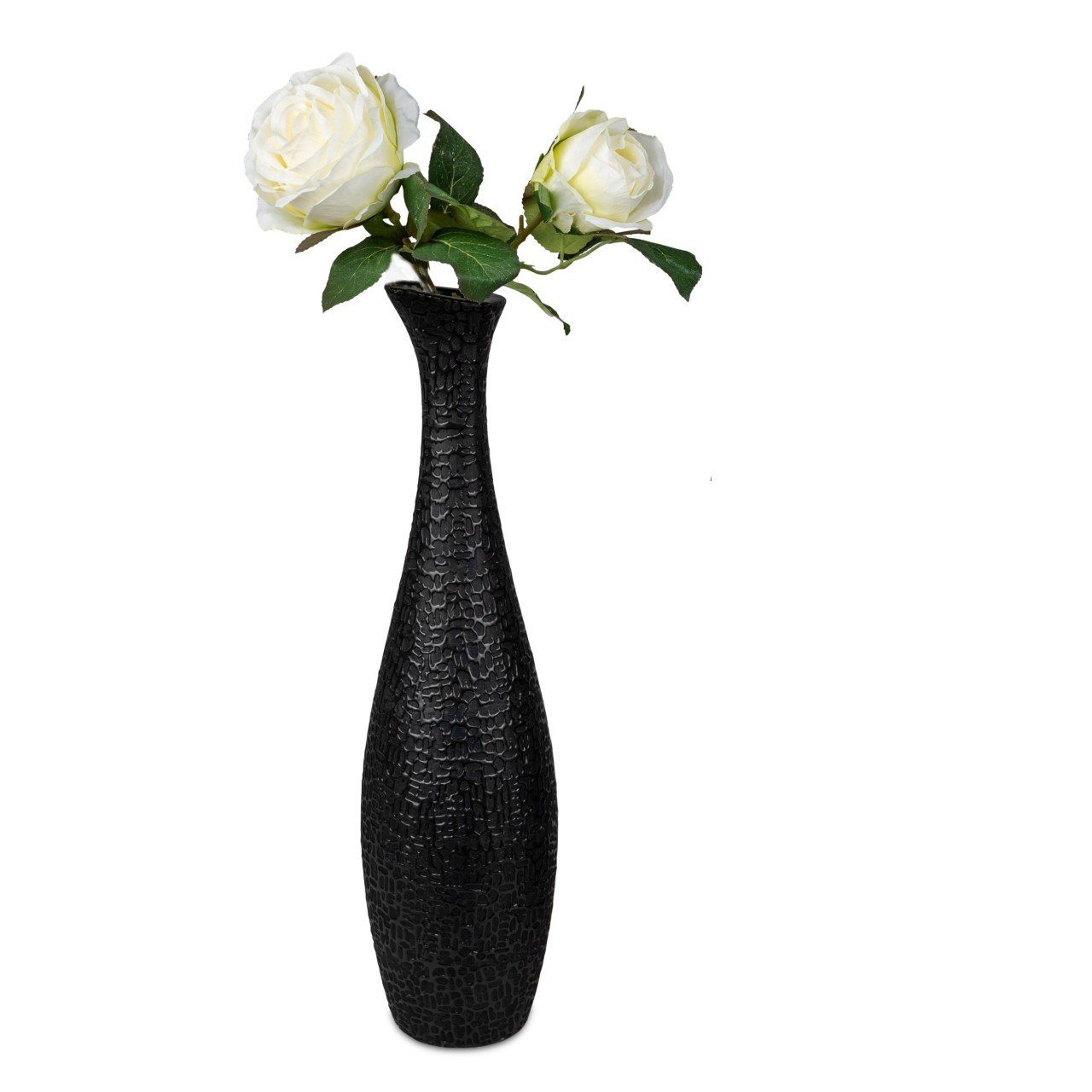 H:40cm formano D:10cm Modern Black, Bodenvase Keramik Schwarz
