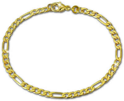 GoldDream Goldarmband »GDA0189Y GoldDream 19cm Armband Figaro diamantiert« (Armband), Damen, Herren Armband (Figaro) ca. 19cm, 333 Gelbgold - 8 Karat, Farbe: gold