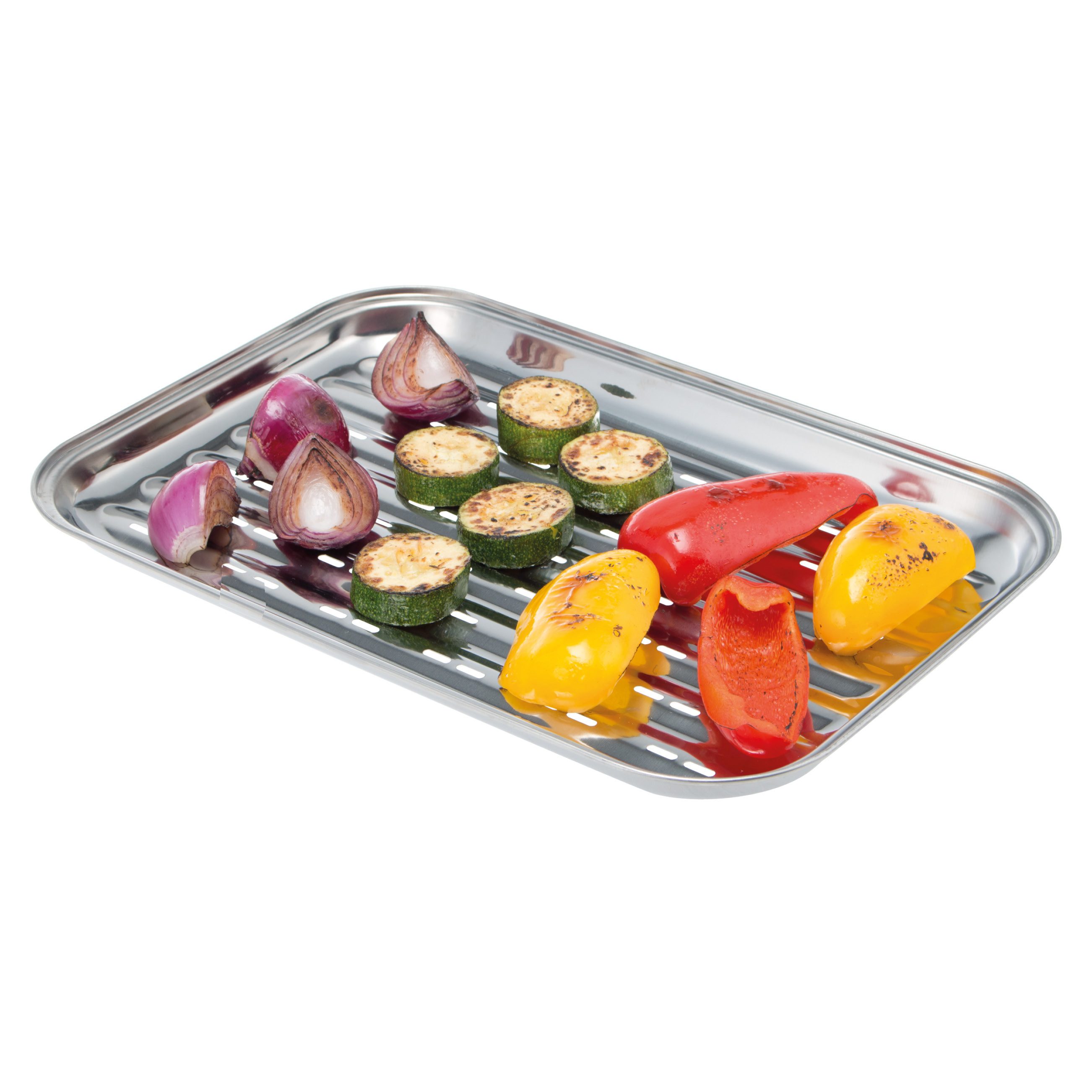 bremermann Grillplatte Grillschale, Grillpfanne Edelstahl, ca. 35 x 24,5 cm Grillplatte (1-St), perforierte Oberfläche