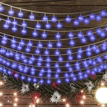 vidaXL Lichterkette LED-Lichterkette Kugeln 40m 400 LEDs Blau 8 Funktionen