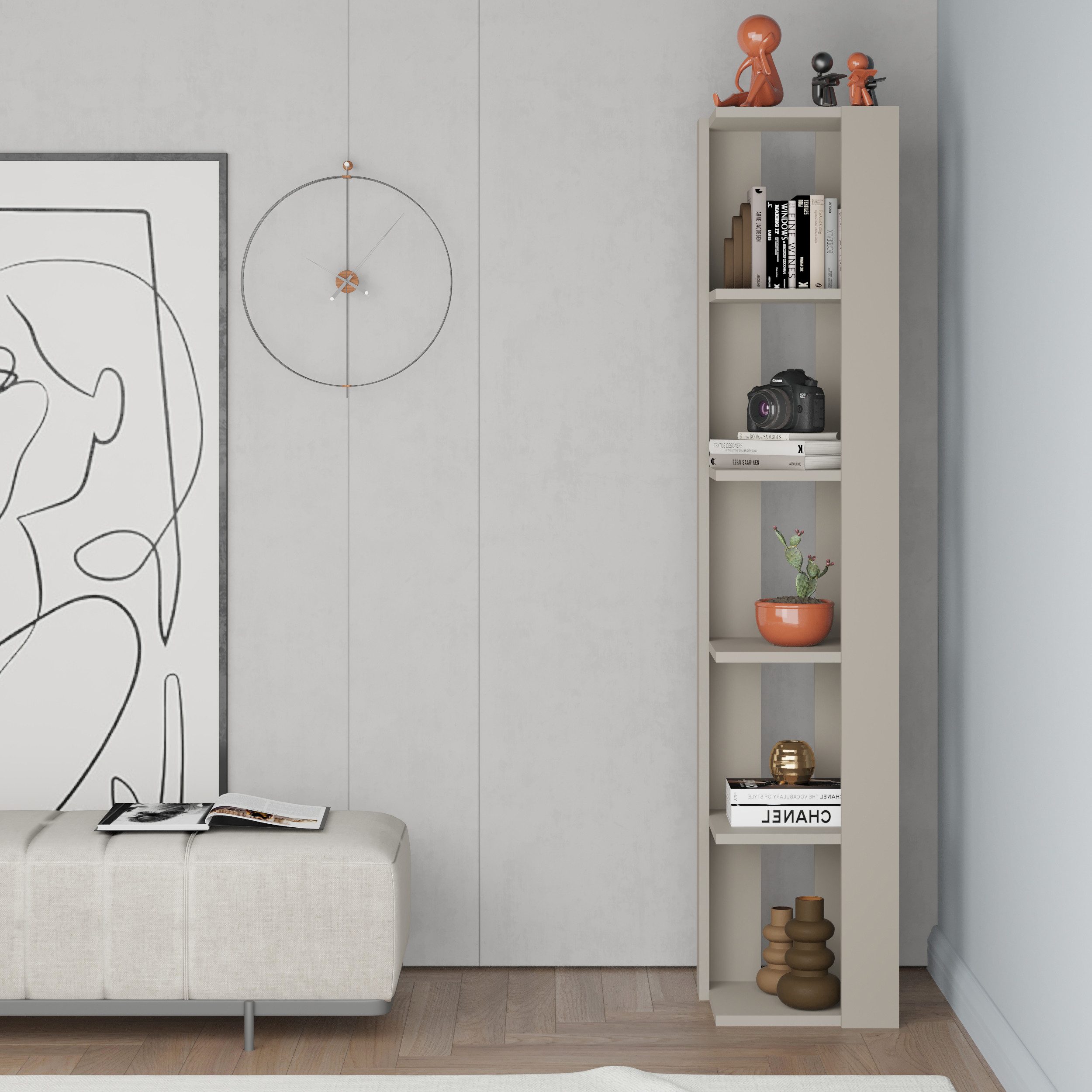 Decortie Eckregal Nati, Eck-Bücherregal, 34 x 34 x 161 cm günstig online kaufen
