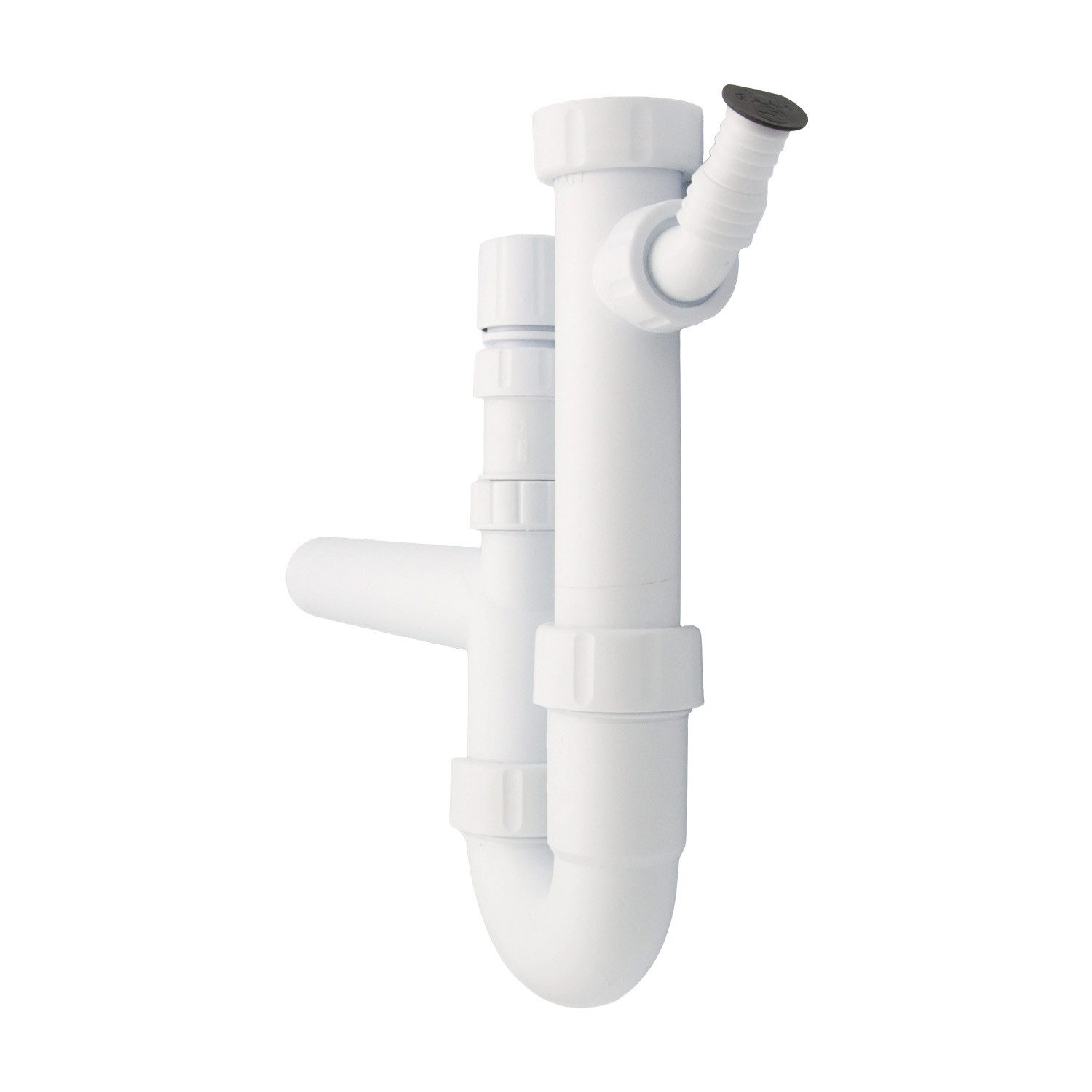 Haas Otto Siphon Siphon 1 1/2 Zoll DN 40 mit Geräteanschluss und Rohrbelüfter – Bild 2 von 5