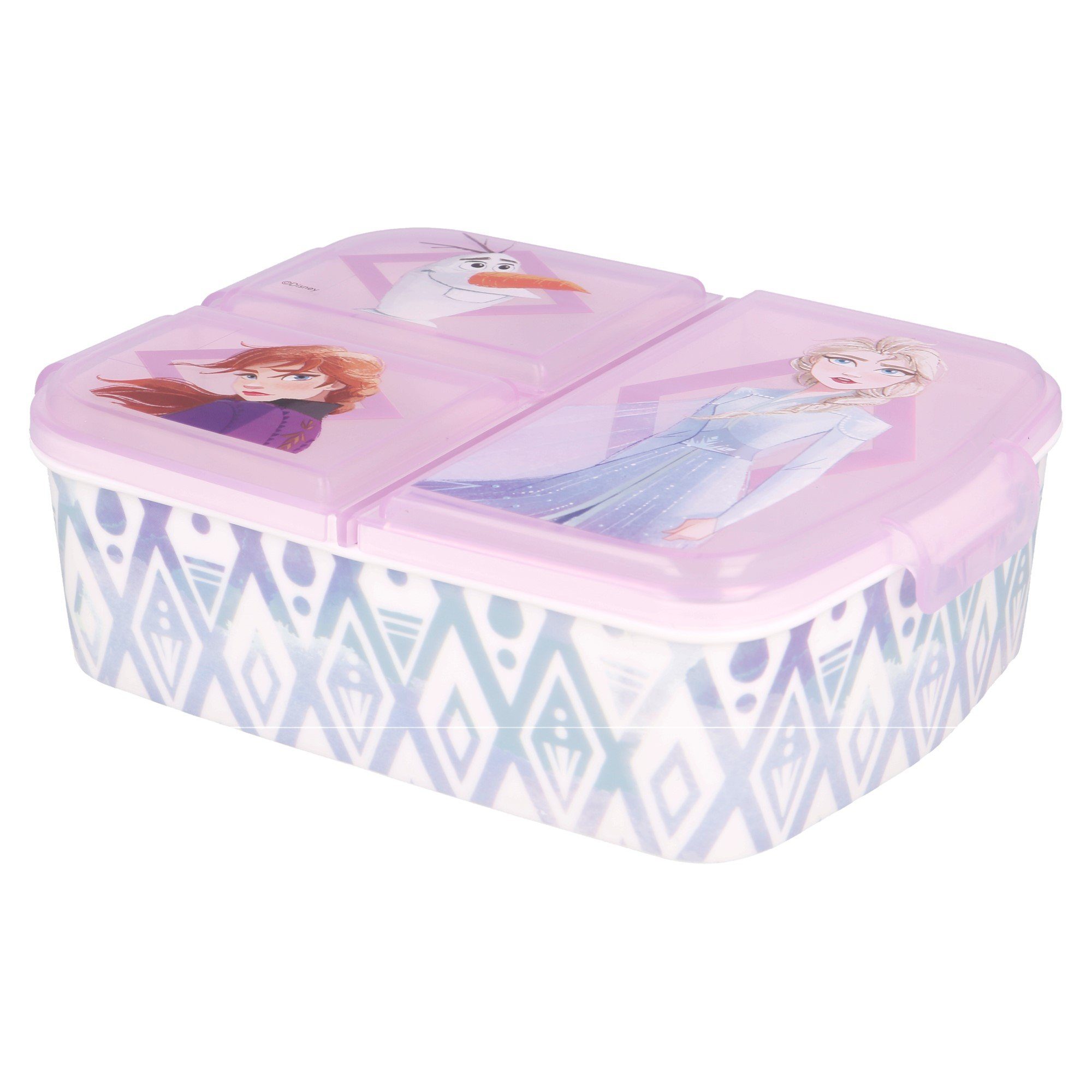 Disney Frozen & BPA Anna Elsa, Olaf, mit Kunststoff, frei Kinder Lunchbox 3-Fach-Unterteilung Brotdose