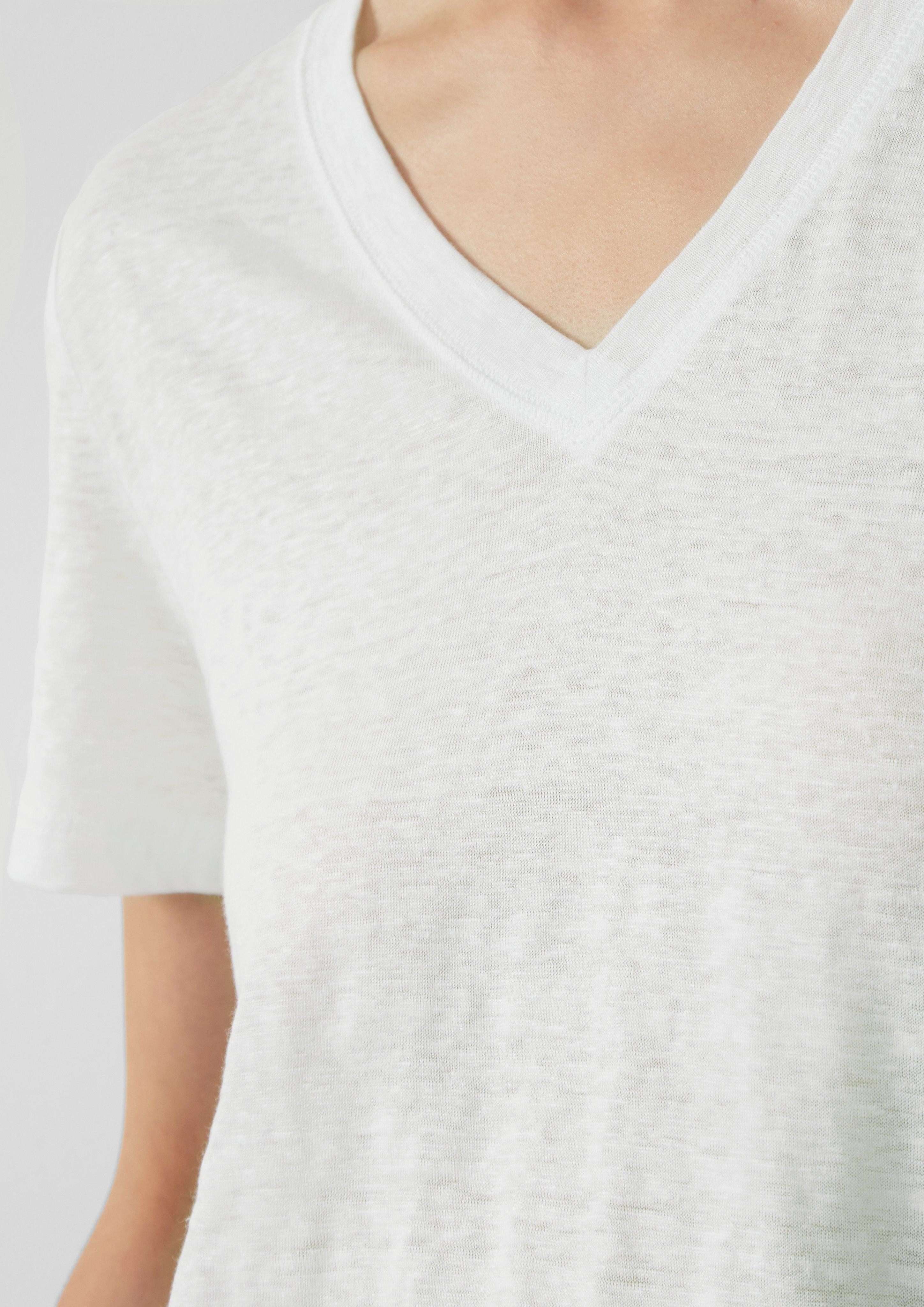 s.Oliver Kurzarmshirt Leichtes T-Shirt aus Leinen günstig online kaufen