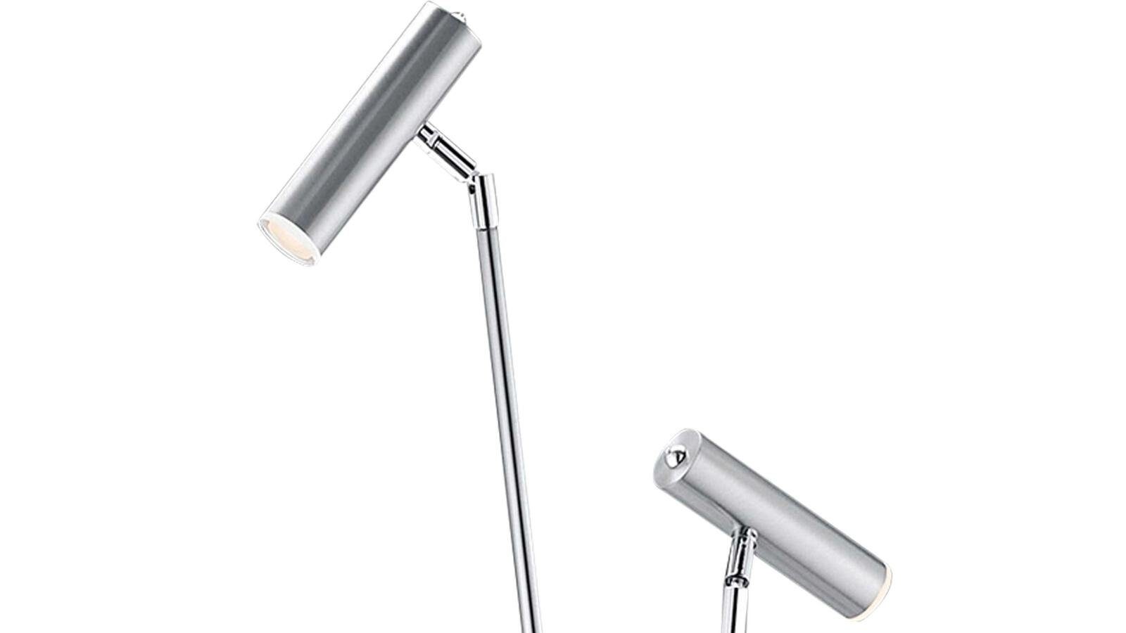 LED B-LEUCHTEN LED Tom Stehleuchte 2-flg B-Leuchten Stehlampe Nickel,