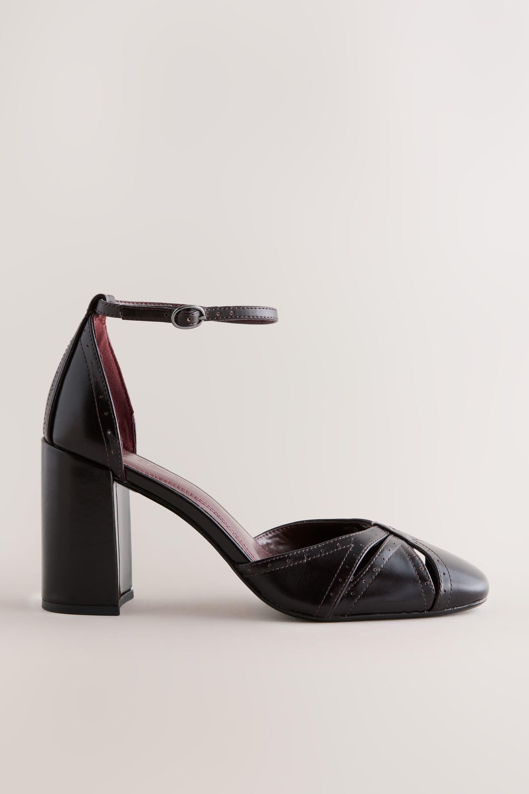 Next Forever Comfort® Ledersandalen mit Knöchelriemen High-Heel-Sandalette (1-tlg)