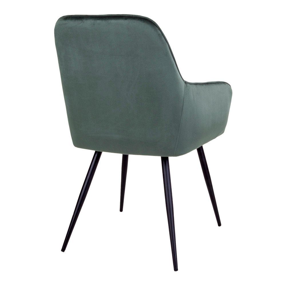 House Nordic Esszimmerstuhl aus Harbo schwarzen Samt, Dining – Chair grün Be... mit Esszimmerstuhl
