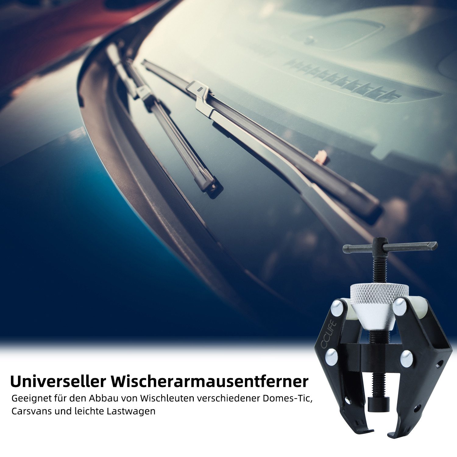 CCLIFE Montagewerkzeug Wischerarm Abzieher Wischerarm Demontage Werkzeug Einstellbar