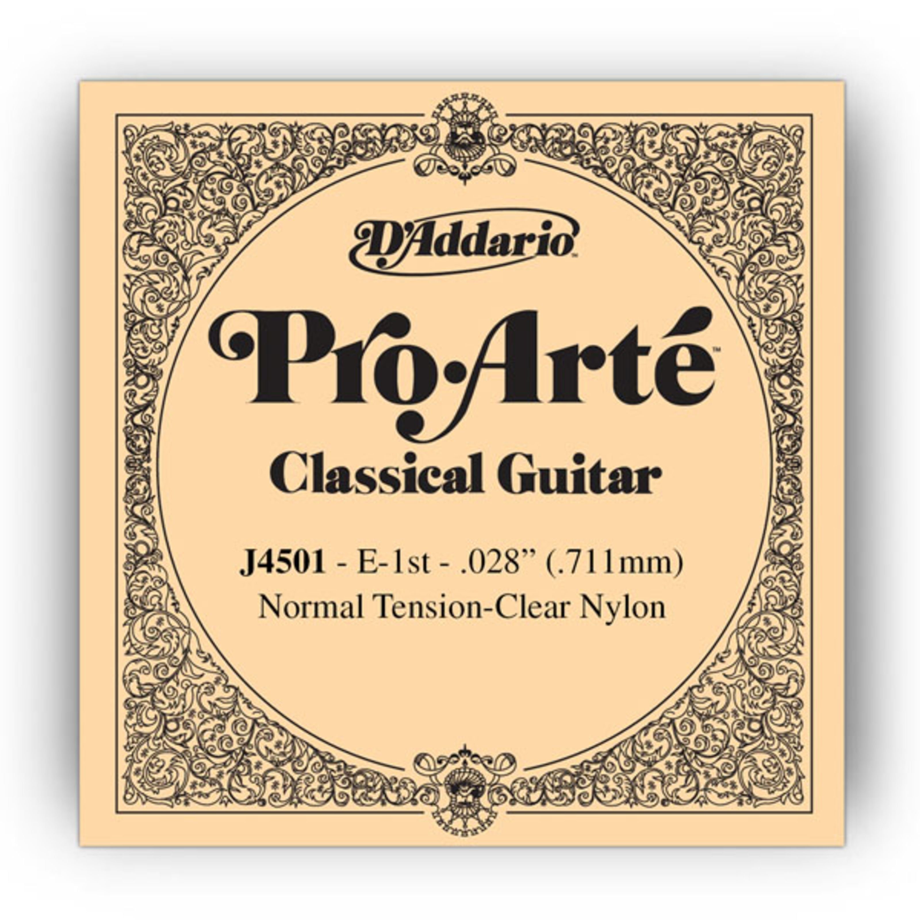 Daddario Spielzeug-Musikinstrument, J4501 E1 Pro Arte Einzelsaite Normal Tension 028/J45 - Einzelsaite fü