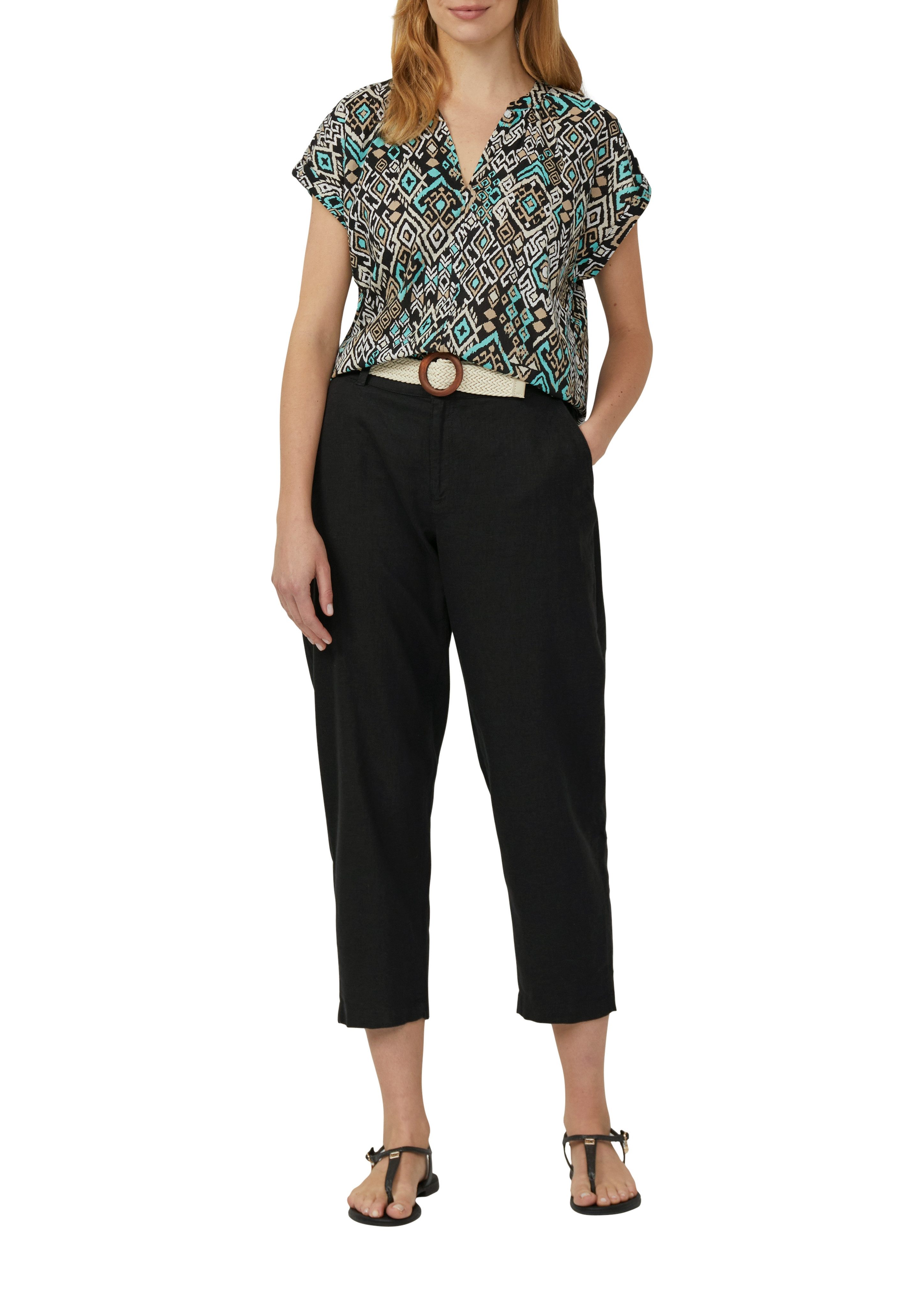 s.Oliver Klassische Bluse mit All-Over Print günstig online kaufen