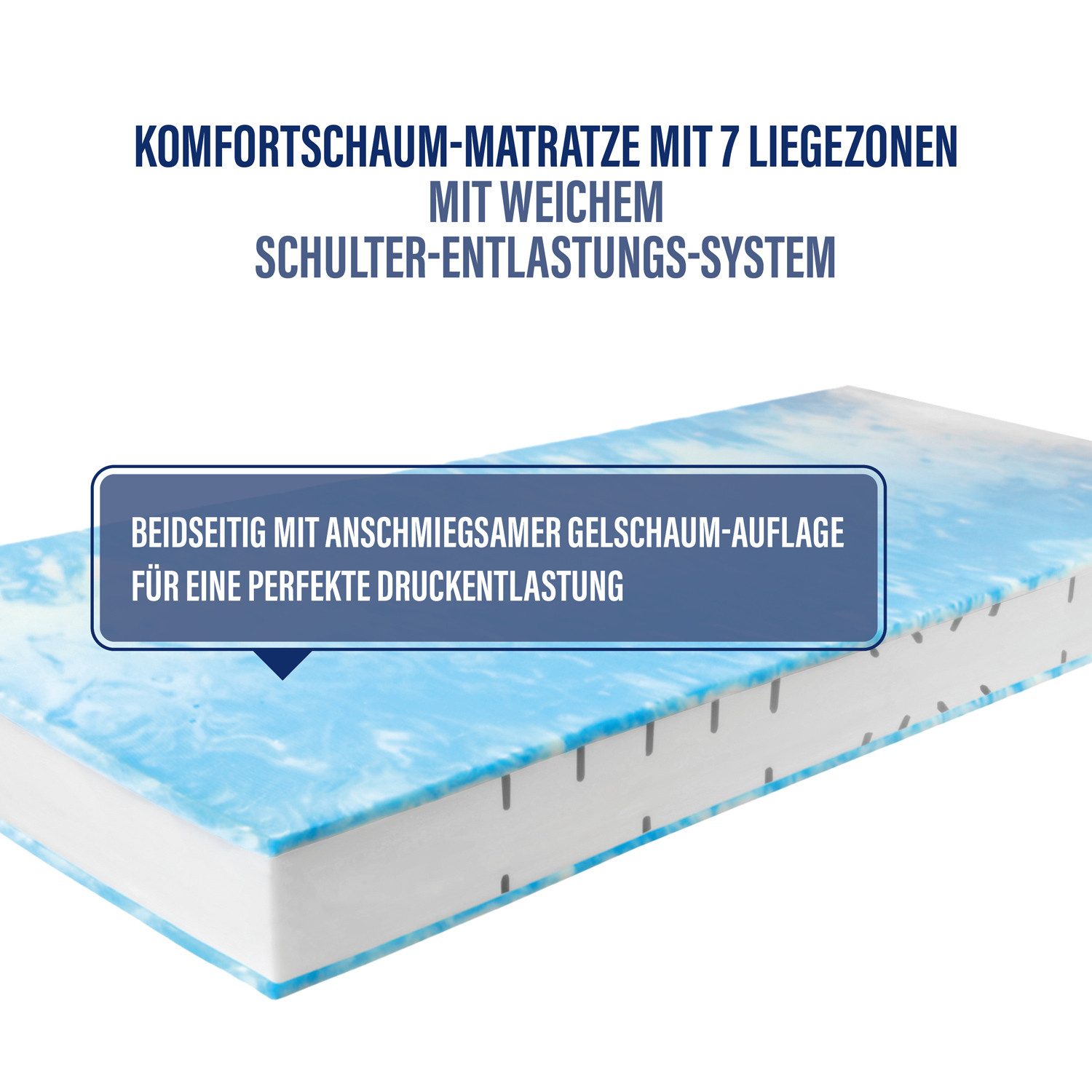 Komfortschaummatratze Duo Gel Comfort, Beco, 20 cm hoch, Testurteil SEHR GUT (1,3) & SEHR GUT (1,4)*, weiche Gelschaum-Matratze – Bild 3 von 5