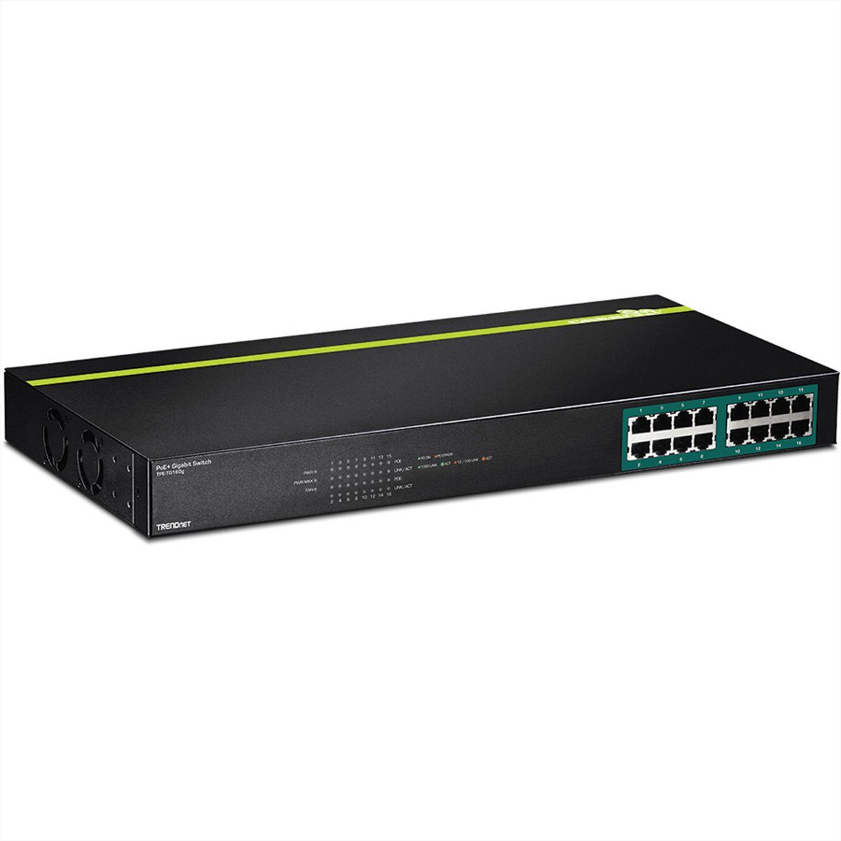 TPE-TG160g 16-Port PoE+ Switch GREENnet Gigabit 246W Netzwerk-Switch