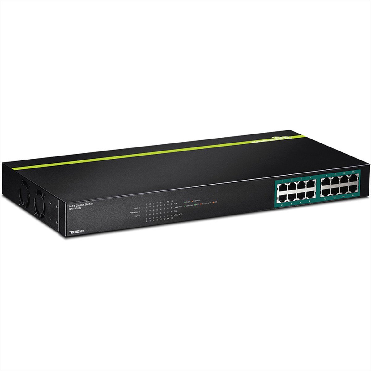 Trendnet 16-Port 246W GREENnet Switch PoE+ Gigabit Netzwerk-Switch TPE-TG160g