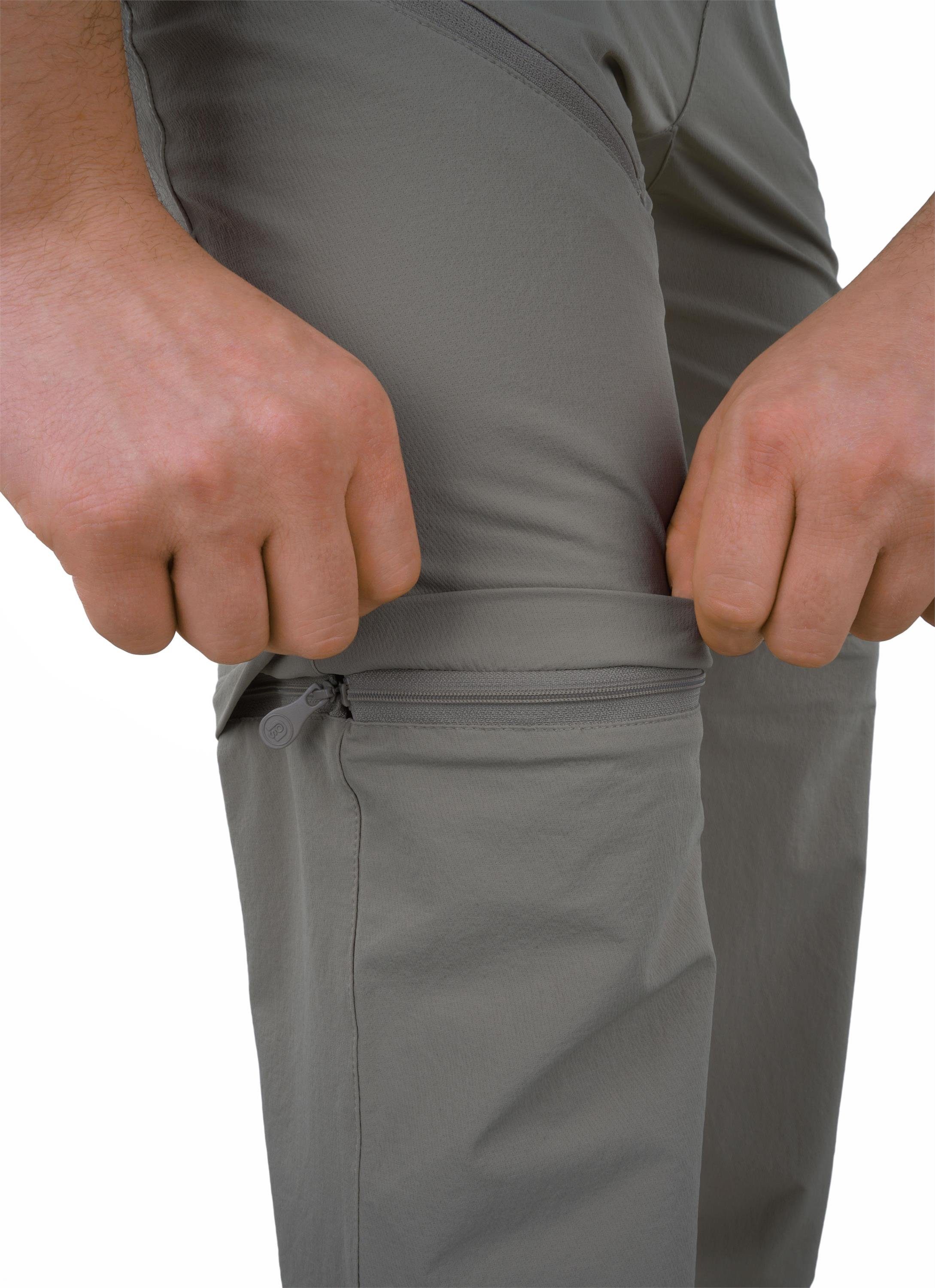 normani Zip-off-Hose Herren 2-in-1 Zip-Off Softshellhose Daventry Outdoorhose Wanderhose Sommerhose mit Sonnenschutzfaktor 50+