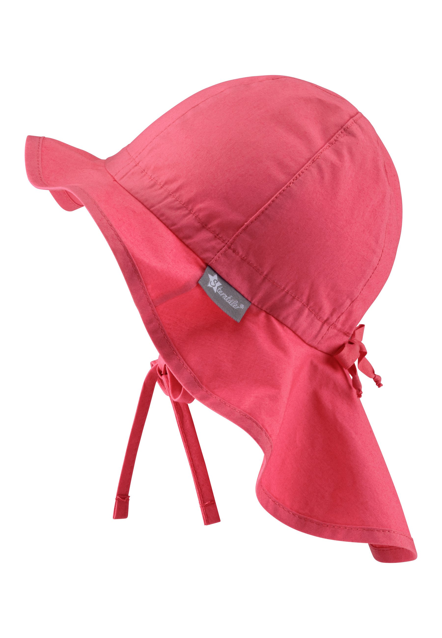 Sterntaler® Schirmmütze UV-Schutz 50+ Sonnenhut einfarbig (1-St) Mütze mit Nackenschutz und Größenregulierungsband