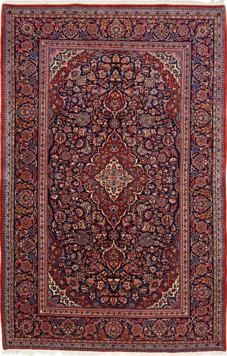 Orientteppich Keshan Antik 141x206 Handgeknüpfter Orientteppich / Perserteppich, Nain Trading, rechteckig, Höhe: 8 mm