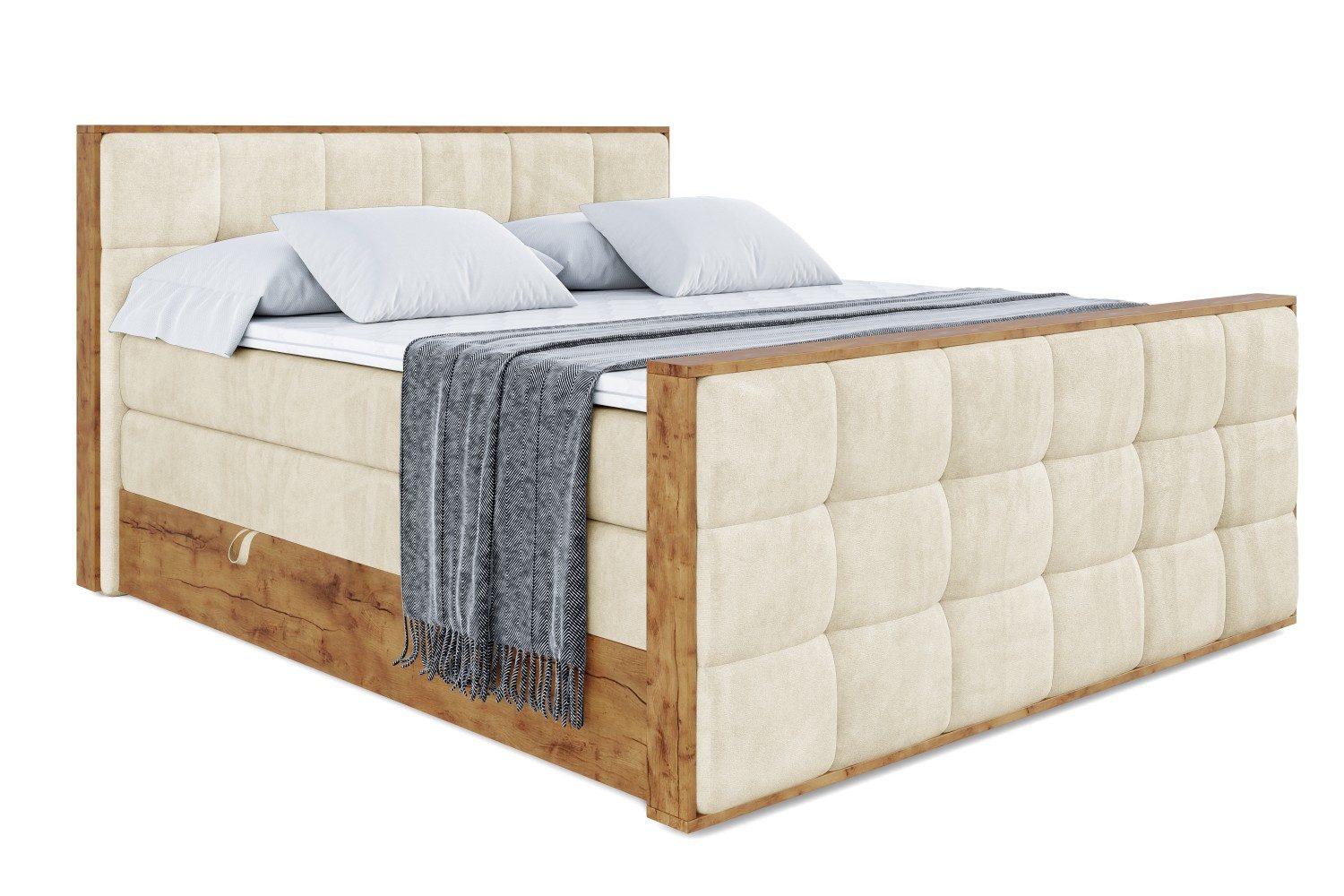 ALTDECOR Boxspringbett LOLLI7-Z KING (Multipocket-Matratze H4, günstig online kaufen