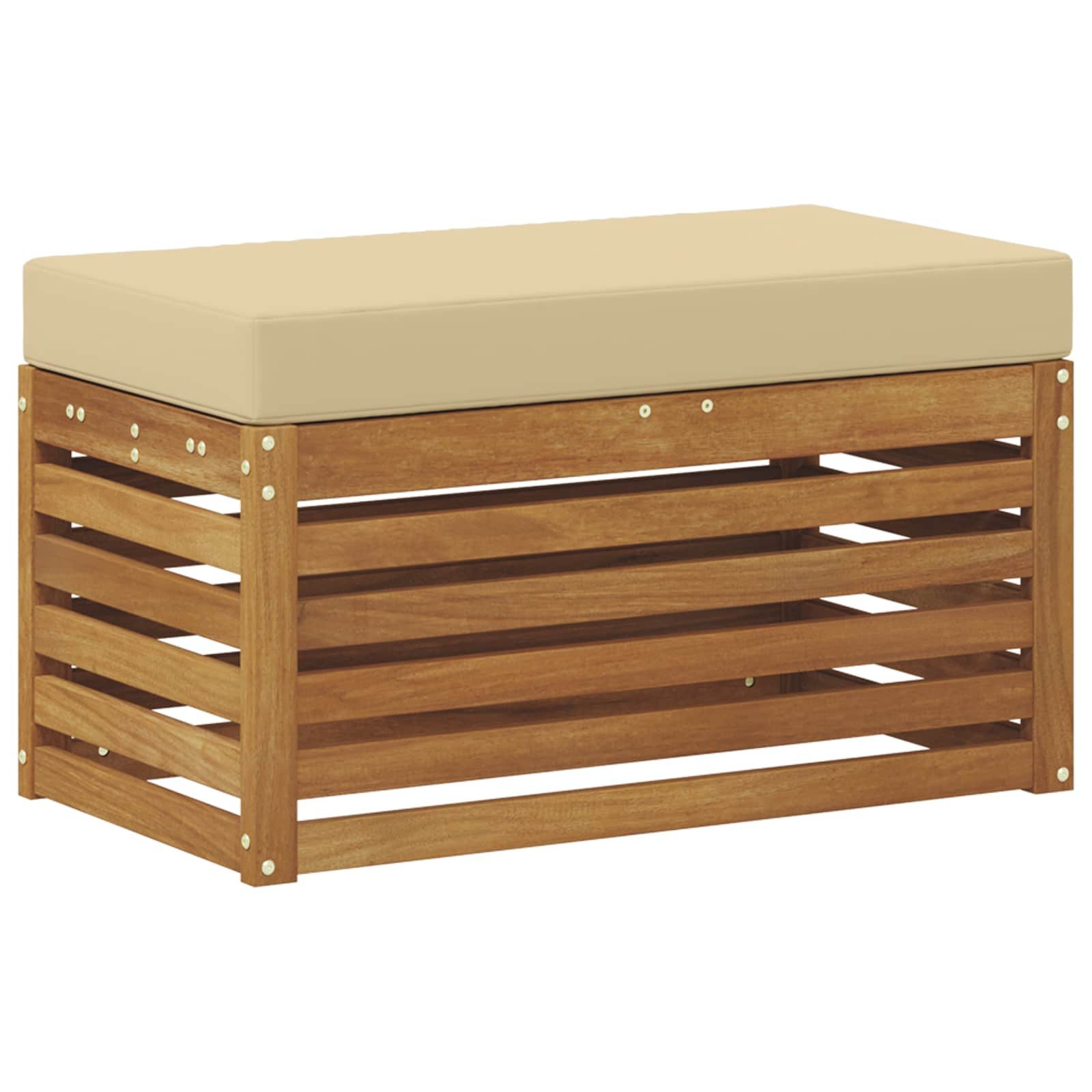 vidaXL Sofaelement Outdoor Hocker Bank Massivholz Natur (1 St)