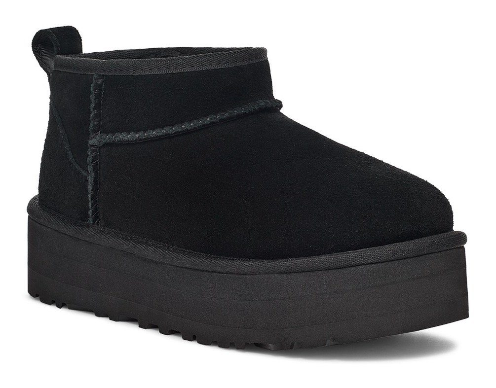 UGG UNISEX, KIDS' CLASSIC ULTRA MINI PLATFORM Schlupfboots, Plateaustiefel, Boots, Winterboots mit Logo-Aufnäher an der Ferse
