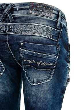 Cipo & Baxx Bequeme Jeans mit niedriger Taille in Straight Fit