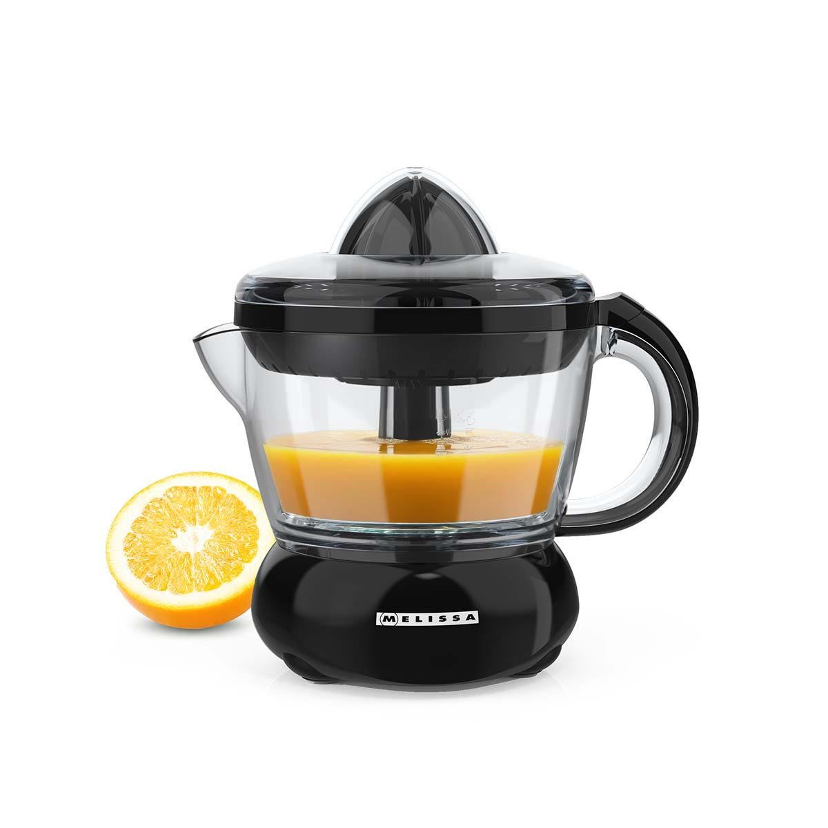 MELISSA Zitruspresse 16230042, 40 W, Zwei-Wege-Rotation, zwei Presskegel, für frischen Saft unterwegs