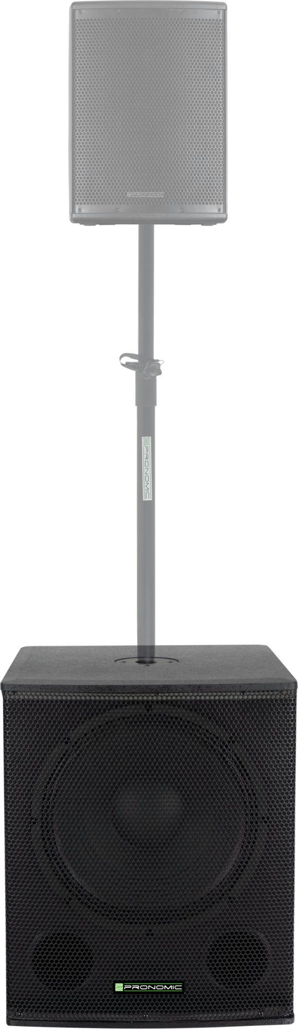 Pronomic SA-18 SUB Aktiv Subwoofer + Cover Set - 18-Zoll-Subwoofer, Nylonhülle Subwoofer (kein Netzwerkstandard, 350 W, max. SPL: 128 dB - 35mm-Flansch)