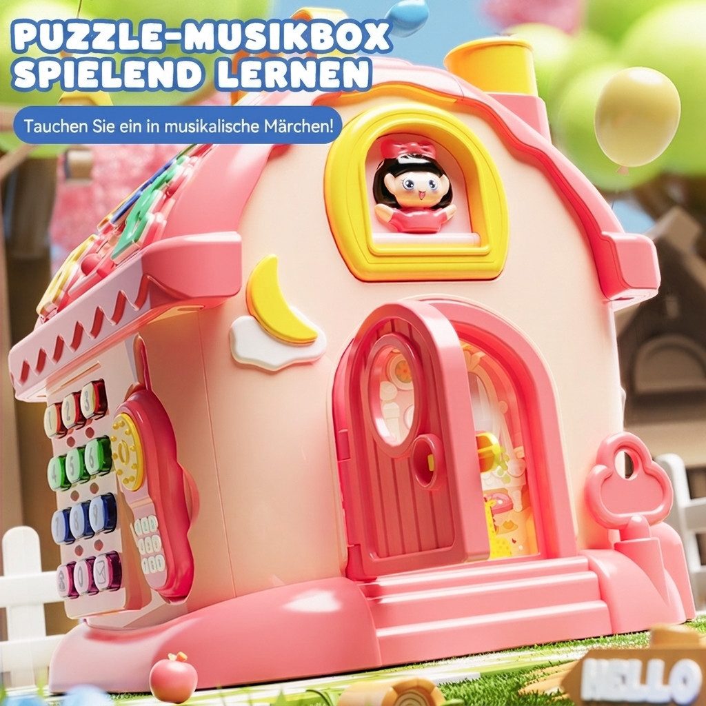 Rolipo Spielhaus Mädchen Spielzeug für 1-6 Jahr alt, 6 in 1 Multi-Funktions-Haus