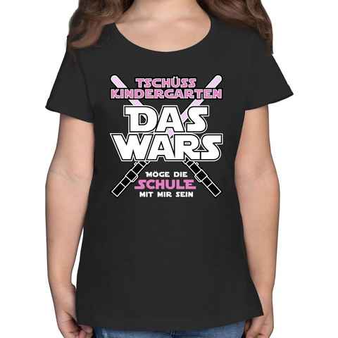 Shirtracer T-Shirt Das Wars Kindergarten Rosa Einschulung Mädchen