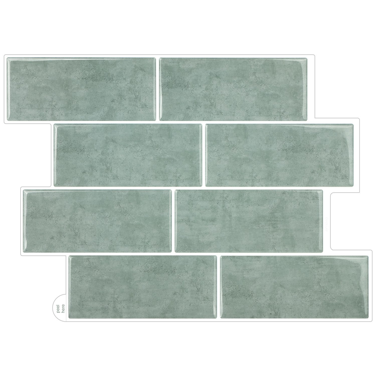 Küchenrückwand selbstklebend Spritzschutz Küche 3d Wandpaneele 29.36 x 21.3cm